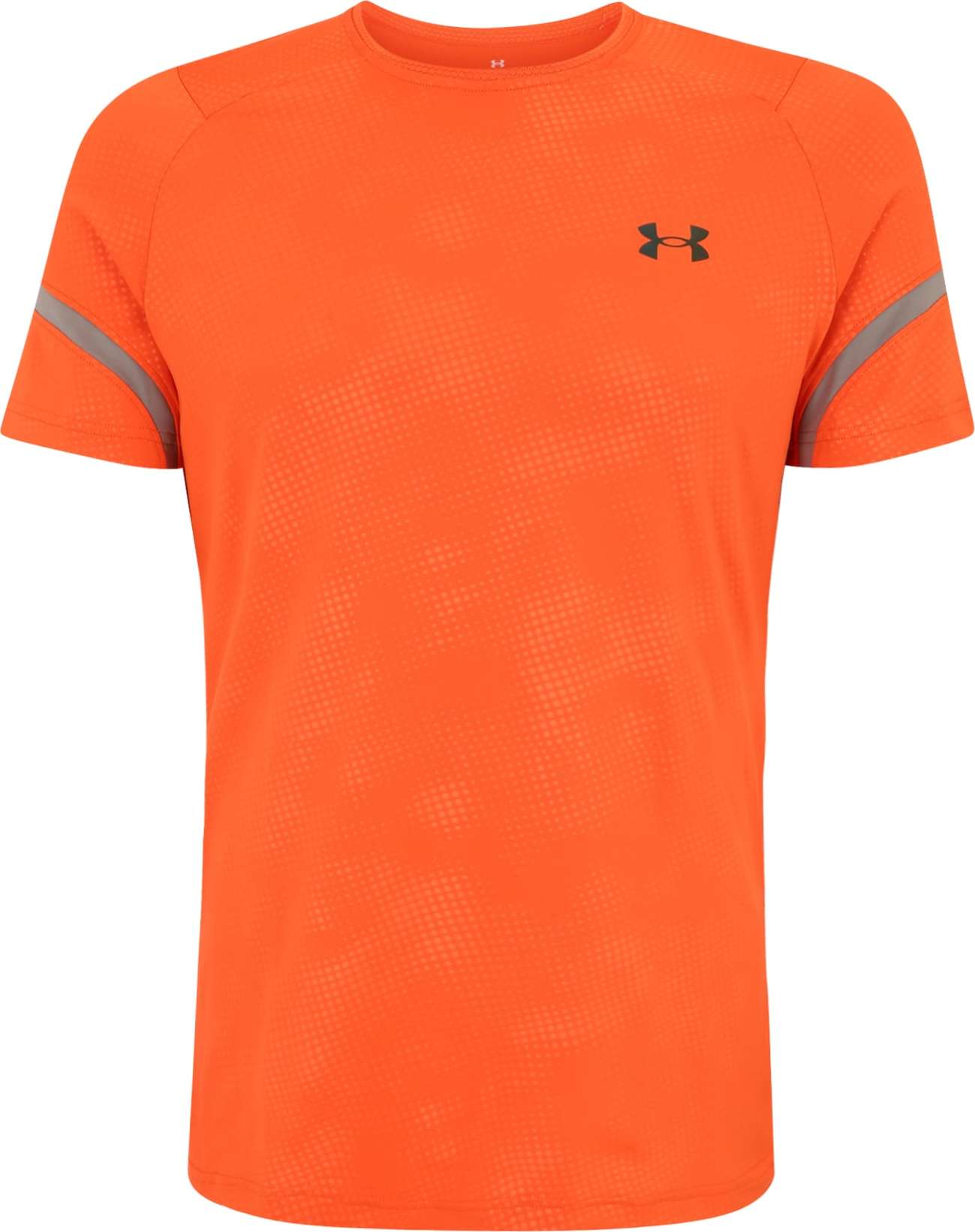 UNDER ARMOUR Funkční tričko 'Rush Emboss' šedá / oranžová / černá