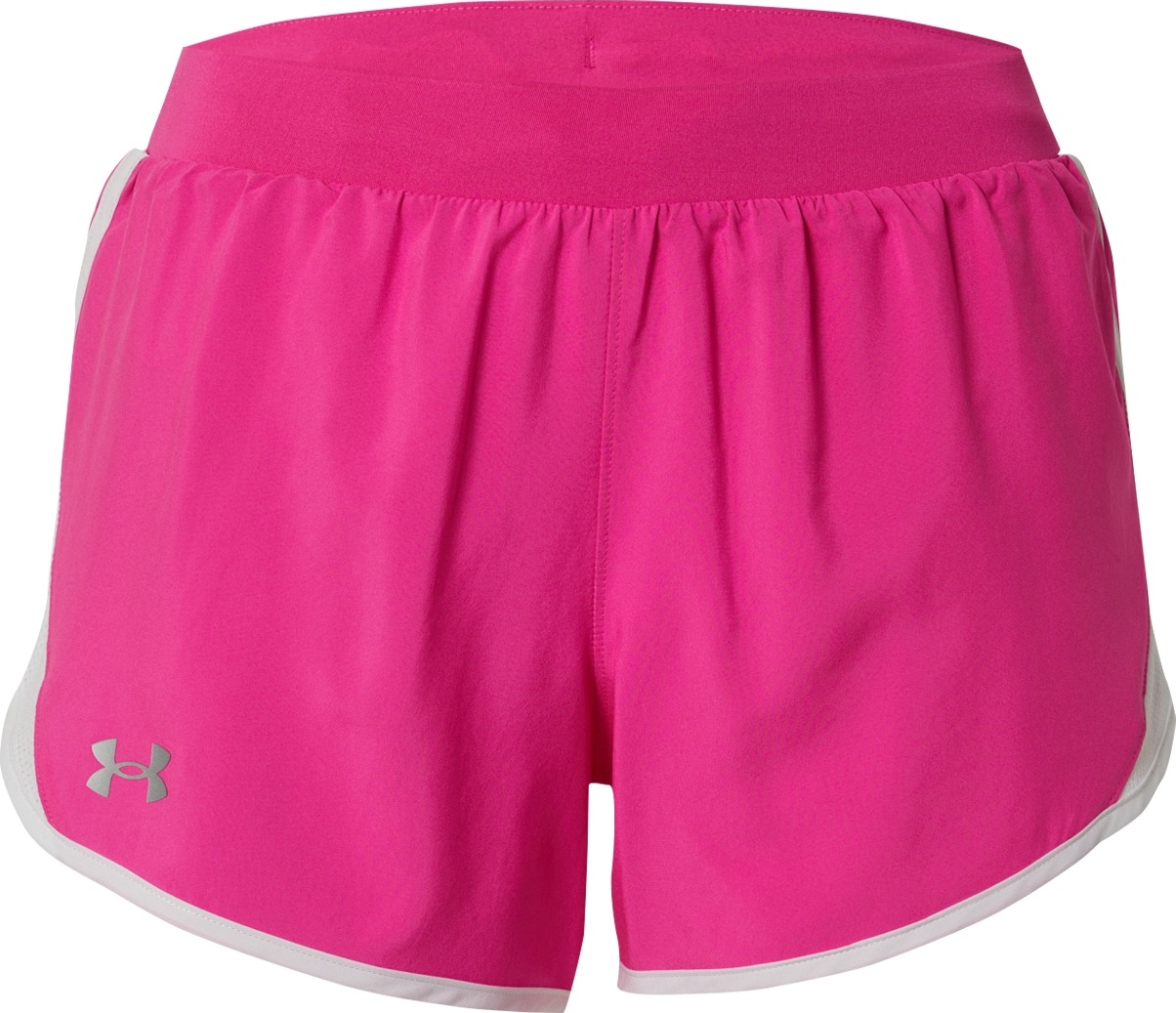 UNDER ARMOUR Sportovní kalhoty 'Fly By 2.0' šedá / pink / bílá