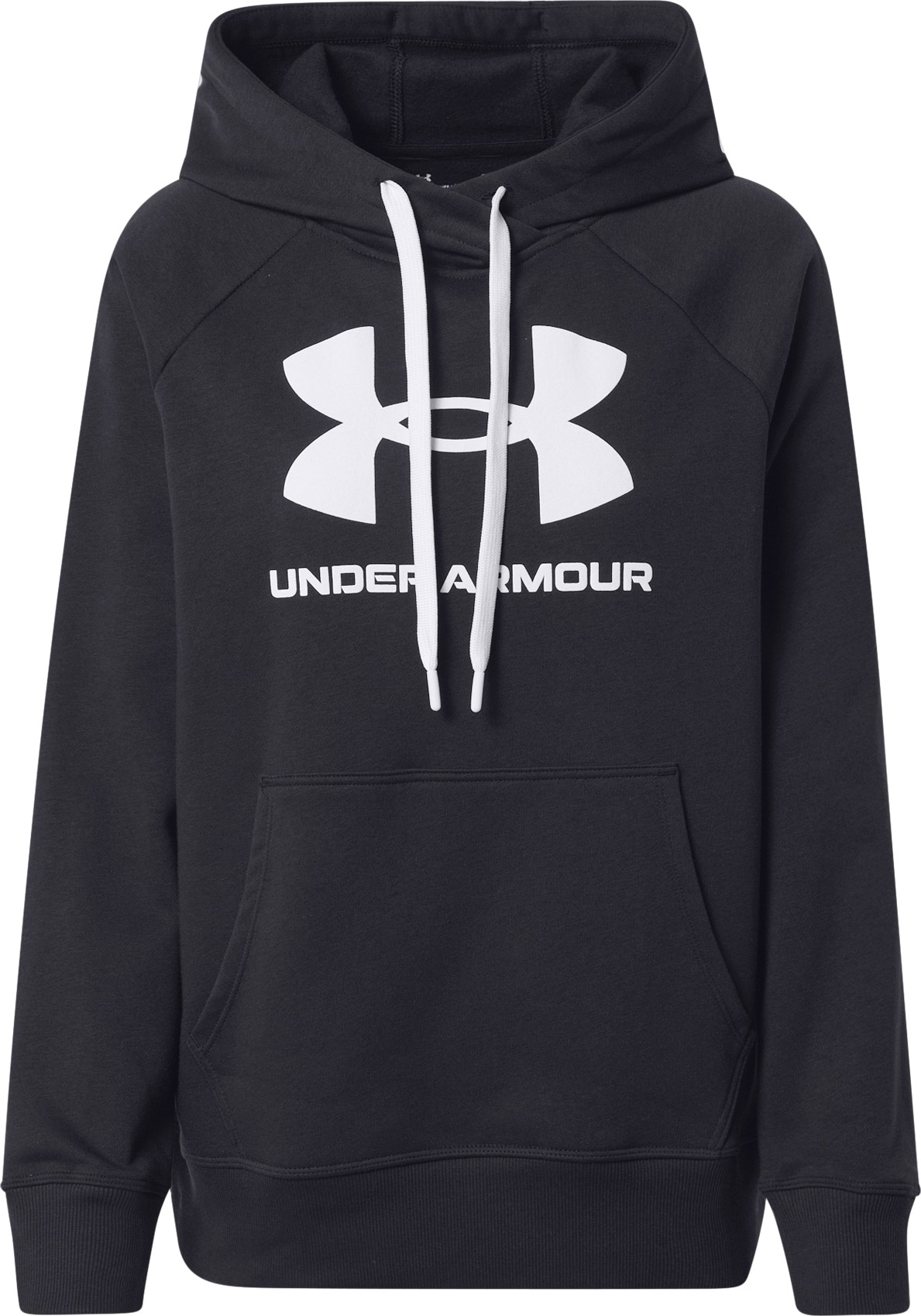 UNDER ARMOUR Sportovní mikina černá / bílá