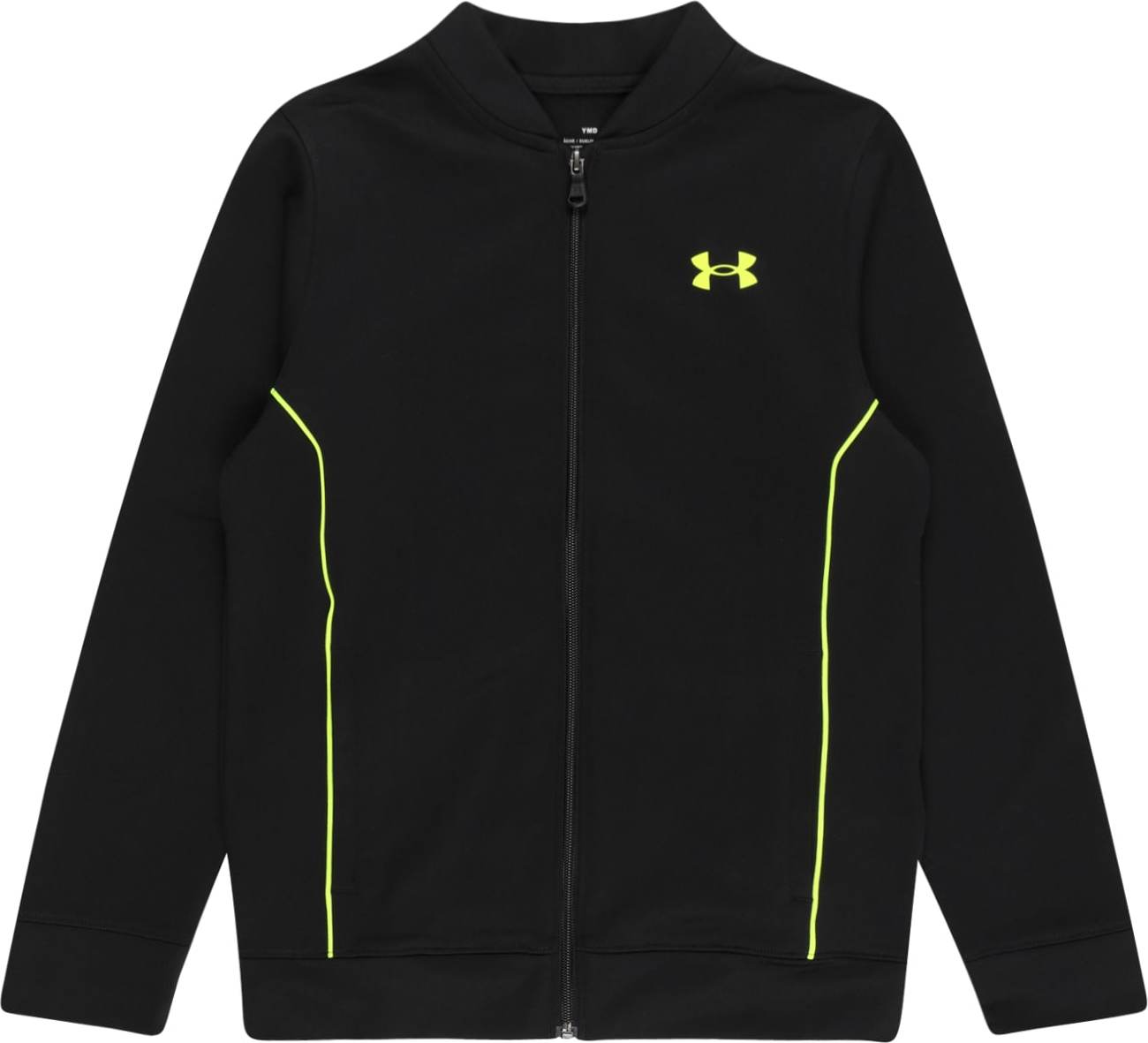 UNDER ARMOUR Sportovní mikina limetková / černá