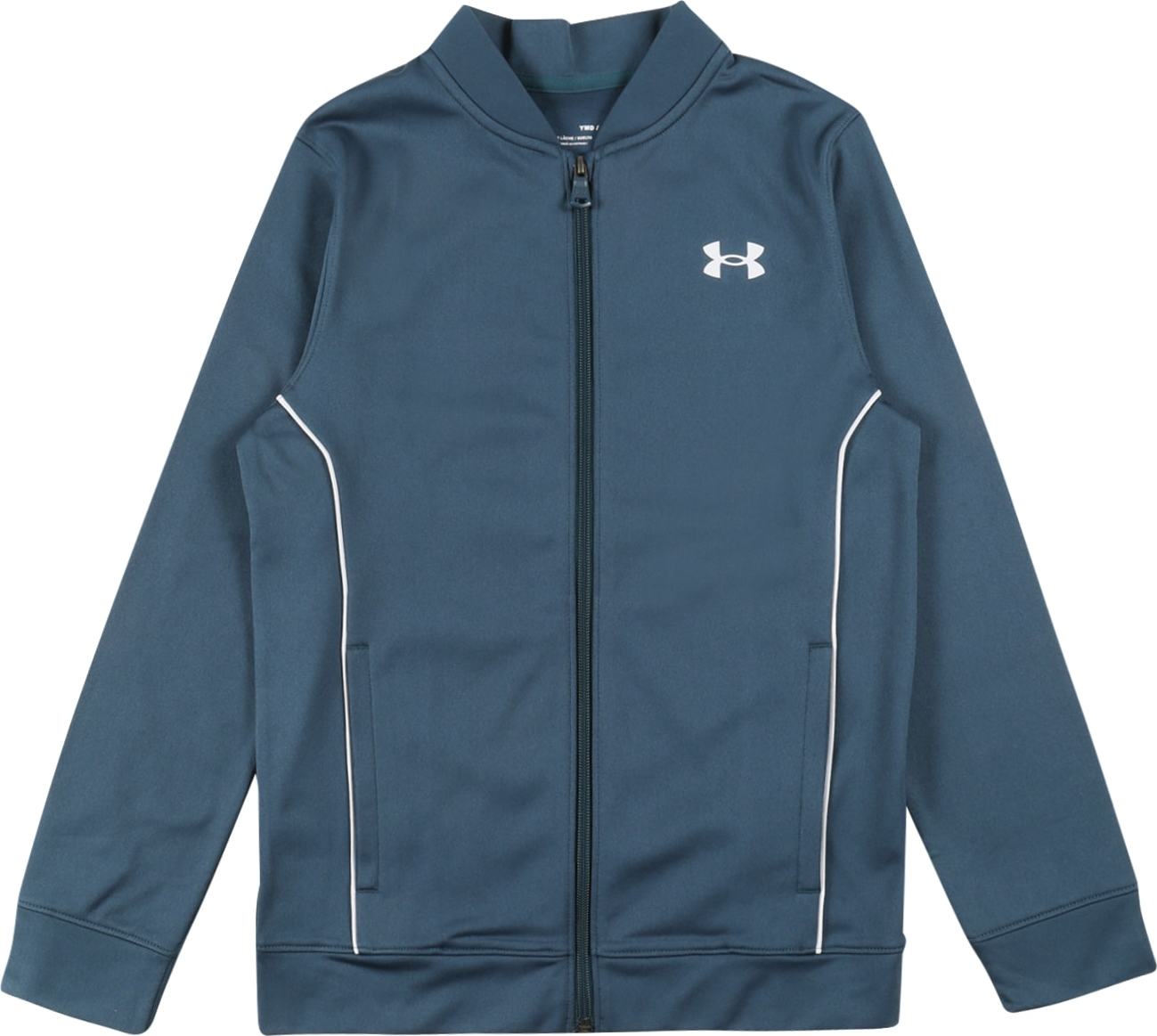 UNDER ARMOUR Sportovní mikina tmavě modrá / bílá