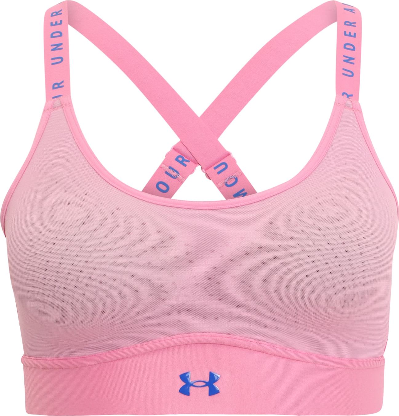 UNDER ARMOUR Sportovní podprsenka 'Infinity' modrá / růžová