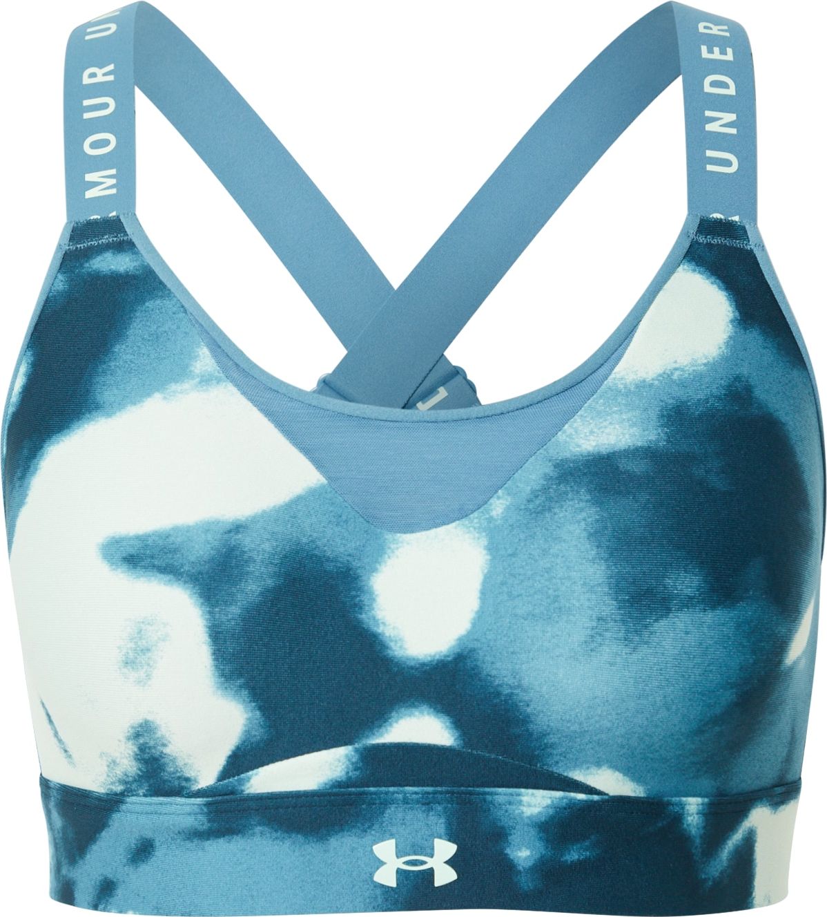 UNDER ARMOUR Sportovní podprsenka 'Infinity' tyrkysová / světlemodrá / bílá