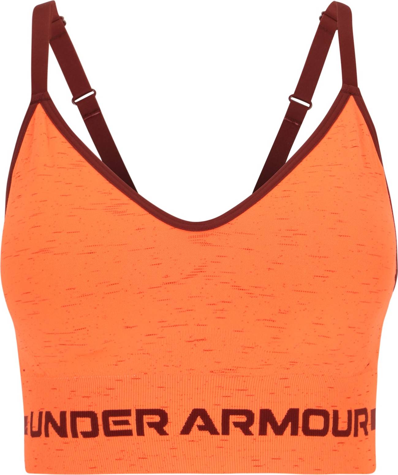 UNDER ARMOUR Sportovní podprsenka oranžová / černá