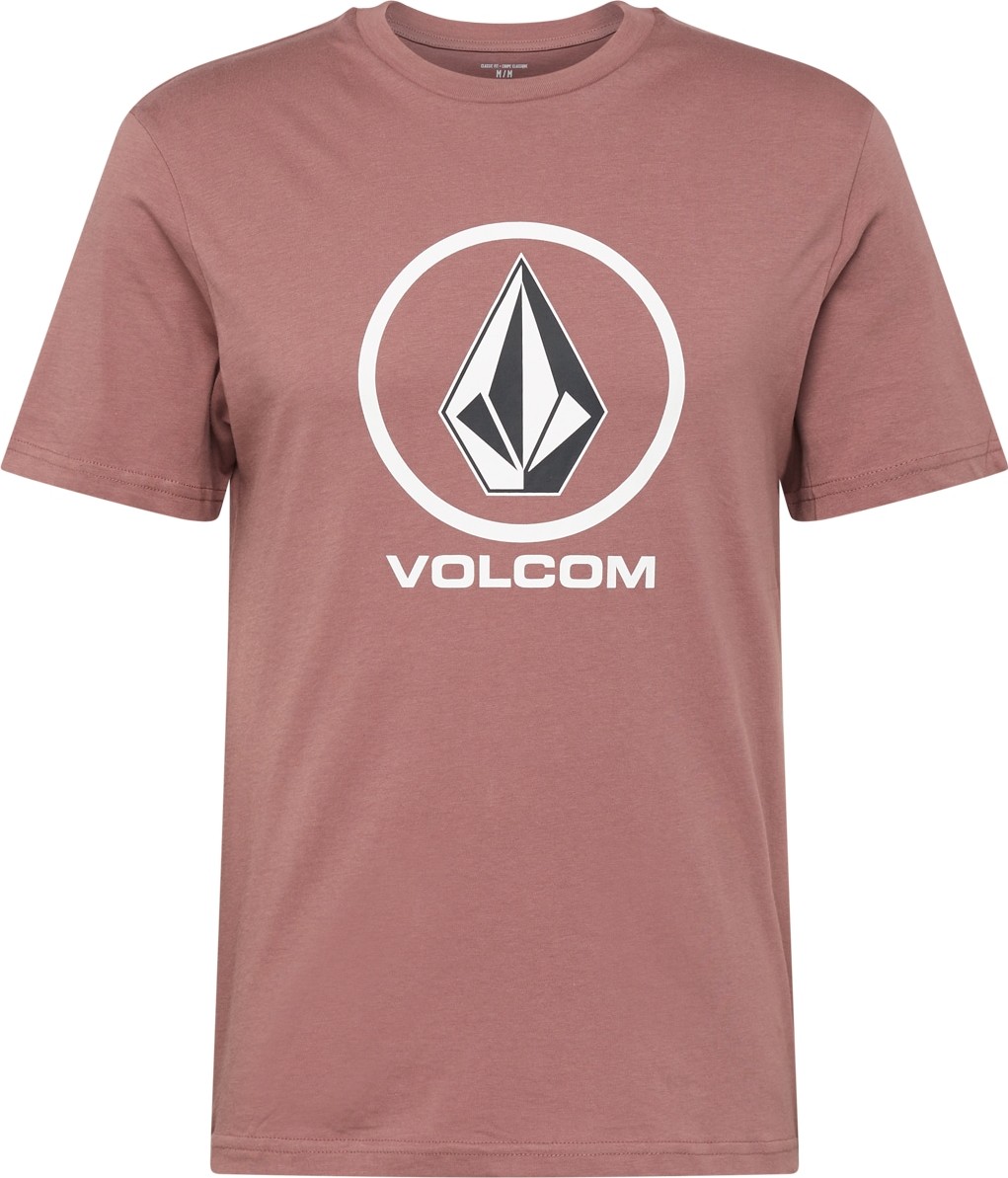 Volcom Tričko 'Crisp' rezavě hnědá / černá / bílá