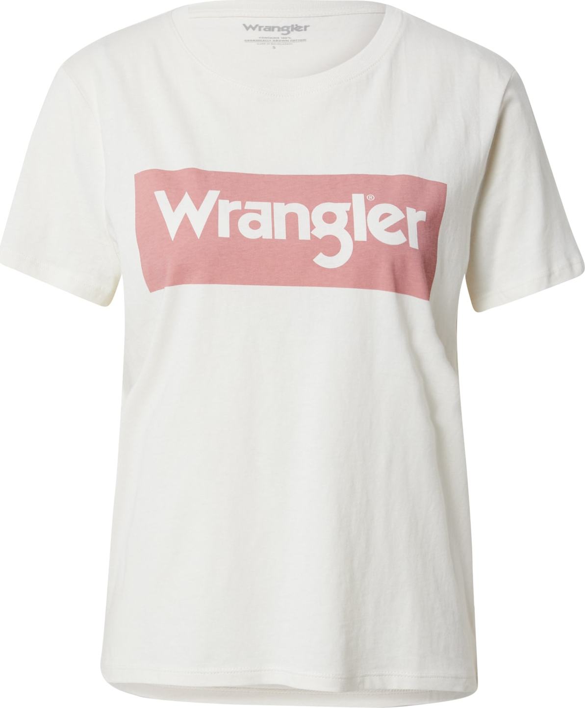 WRANGLER Tričko pastelově červená / offwhite