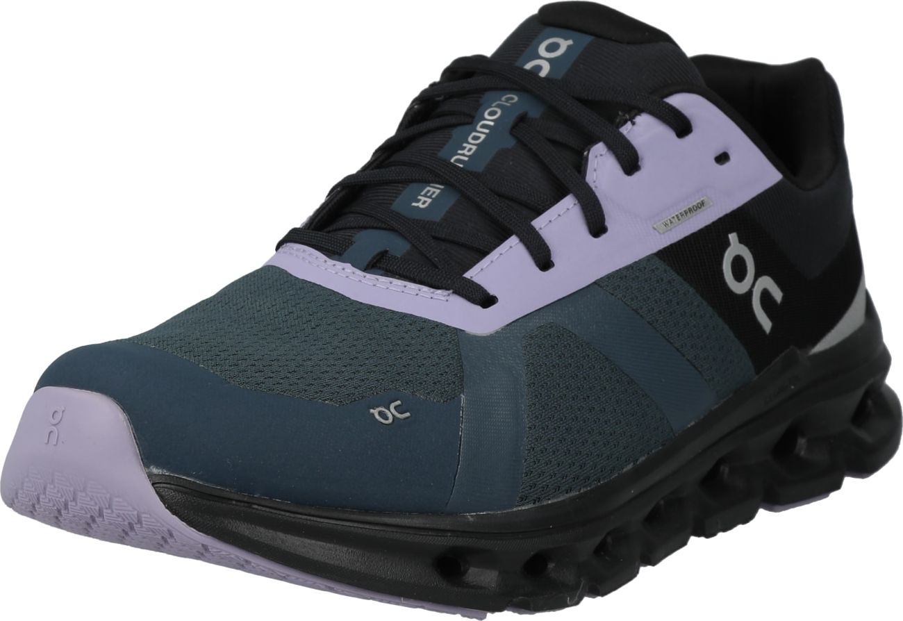 Běžecká obuv 'Cloudrunner Waterproof' On šedá / petrolejová / fialová / černá