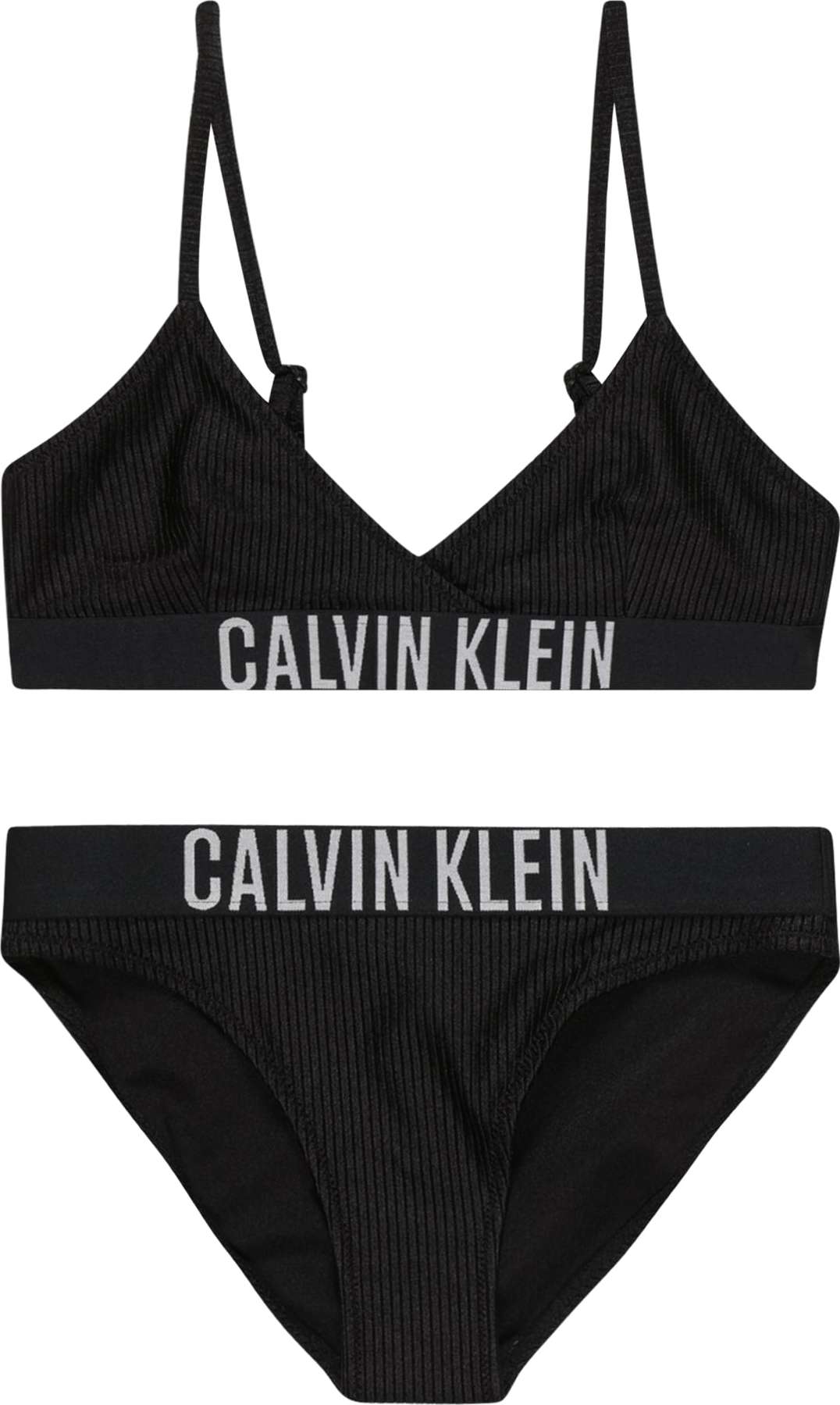 Bikiny Calvin Klein Swimwear černá / bílá