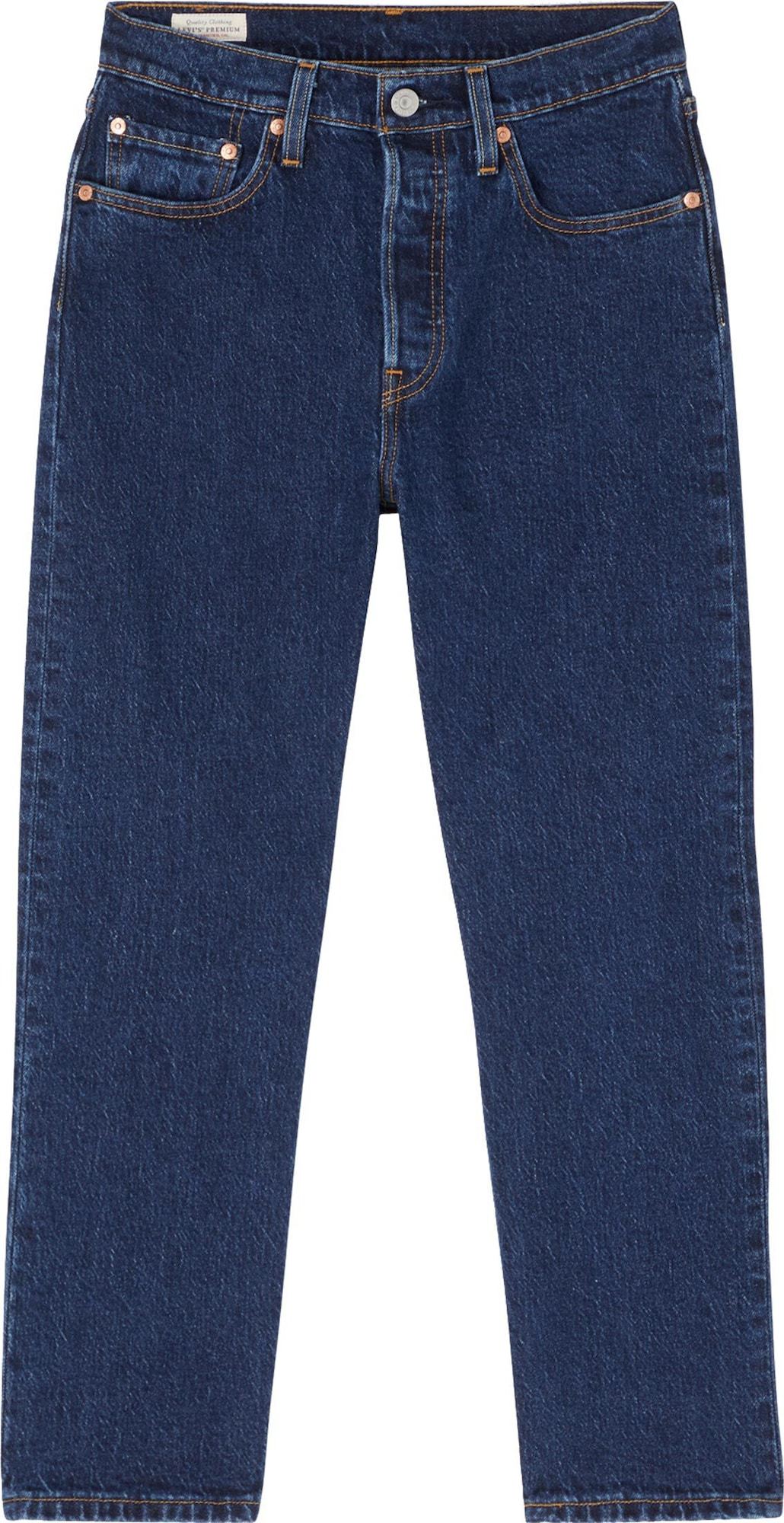 Džíny '501® Crop' Levis modrá džínovina