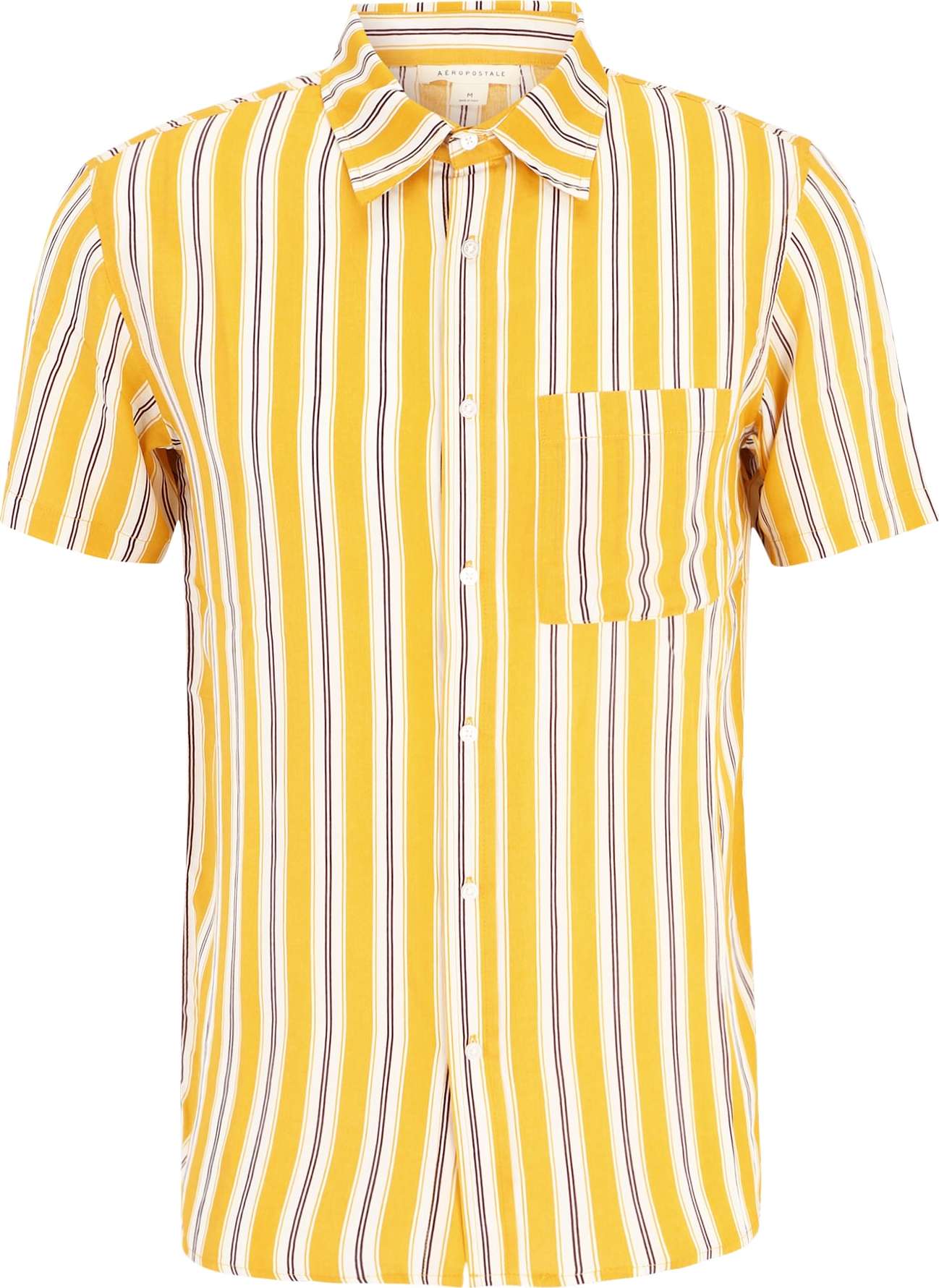 Košile AÉROPOSTALE žlutá / vínově červená / bílá