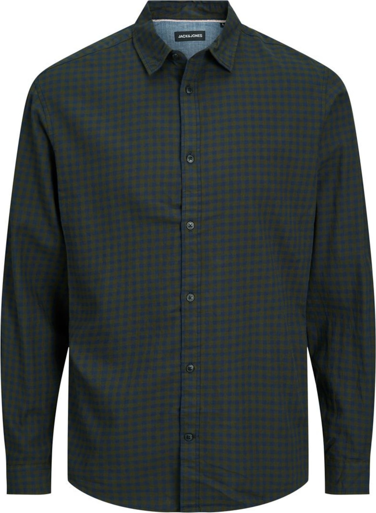 Košile 'Gingham' jack & jones námořnická modř / rákos