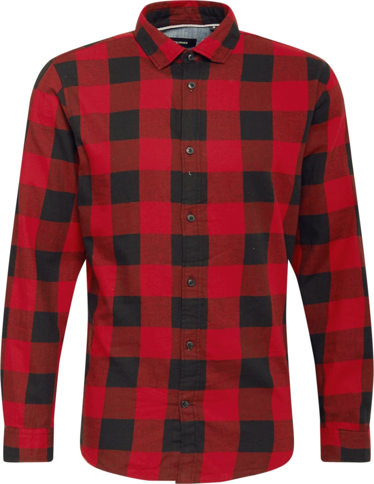 Košile 'Gingham' jack & jones rezavě červená / černá