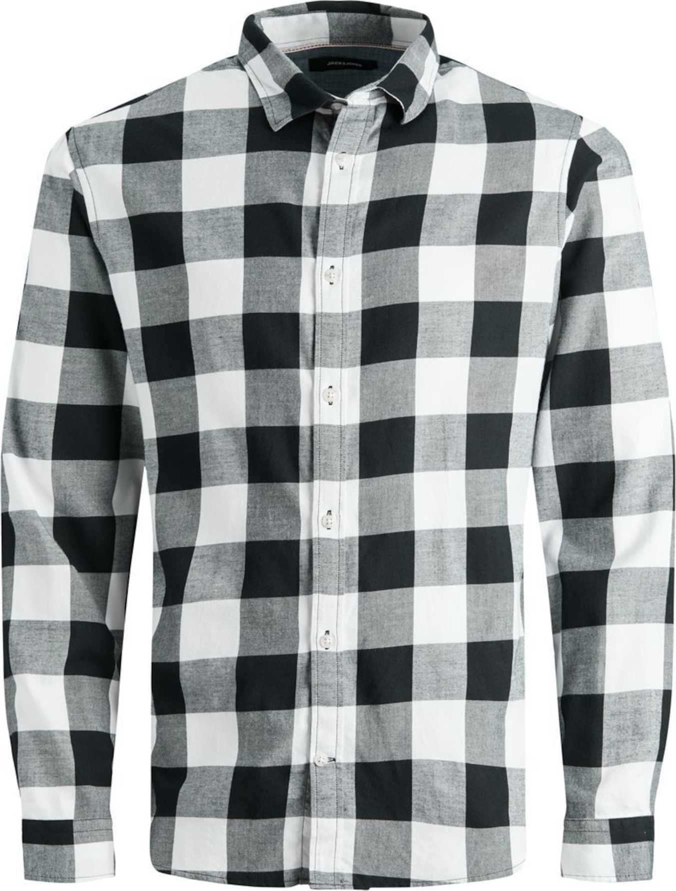 Košile 'Gingham' Jack & Jones Junior černá / bílá