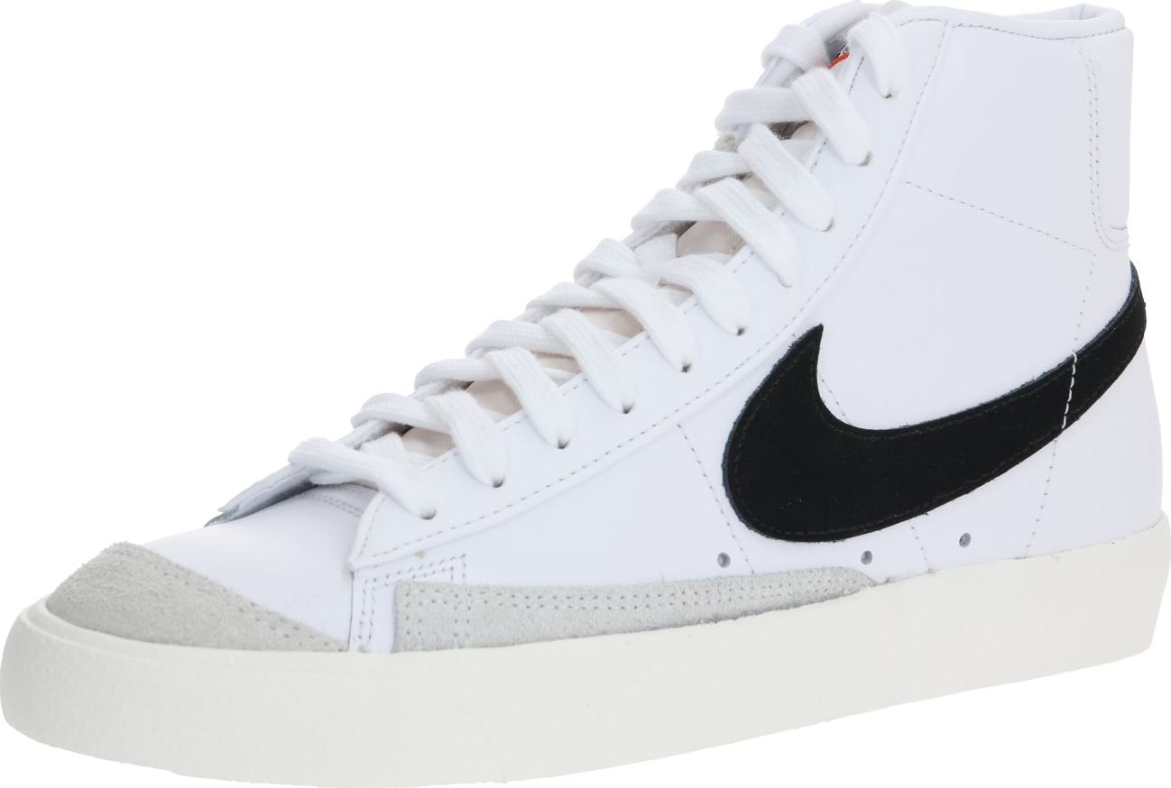 Kotníkové tenisky 'BLAZER MID 77 VNTG' Nike Sportswear černá / bílá