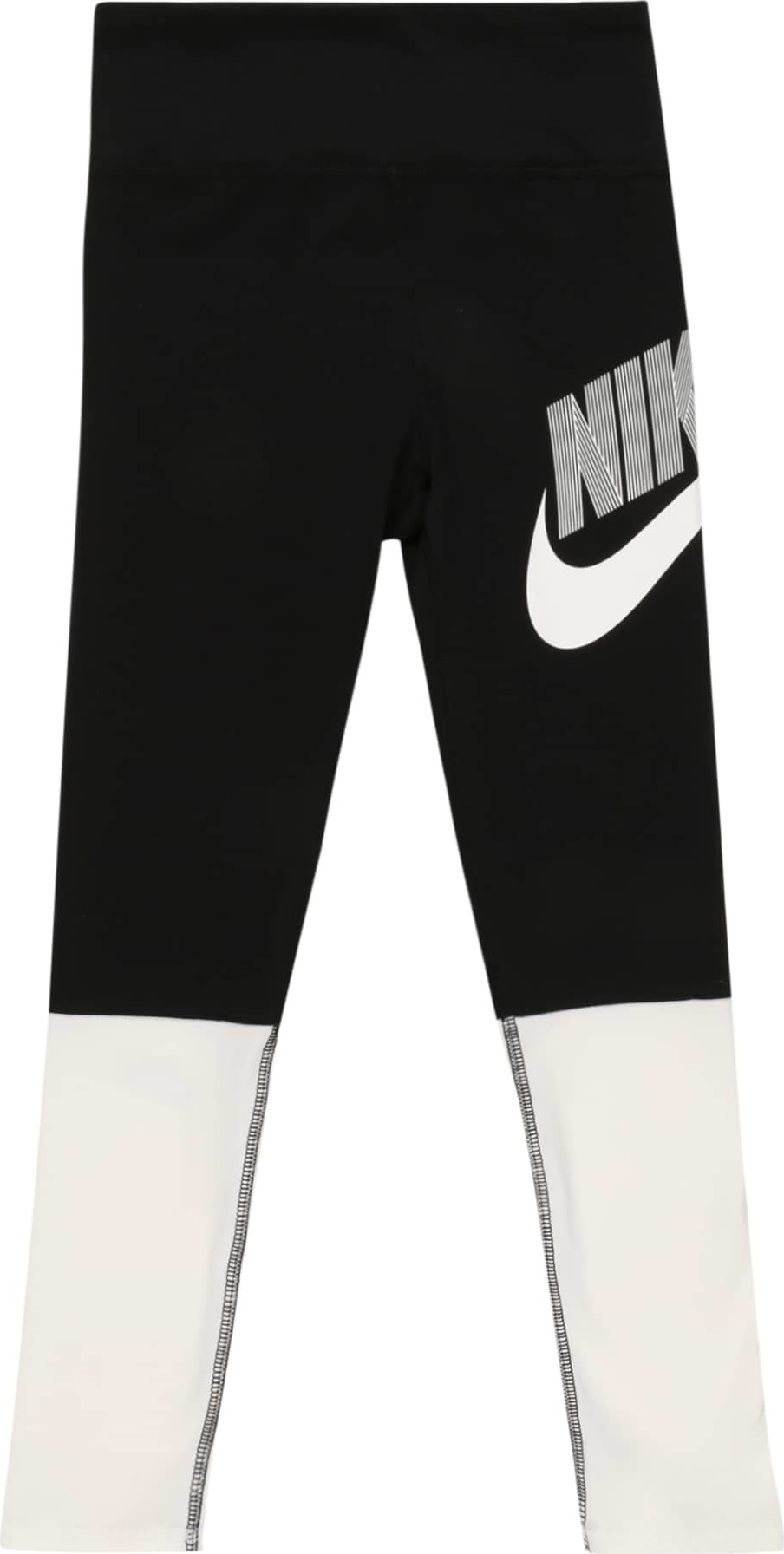 Legíny Nike Sportswear černá / bílá