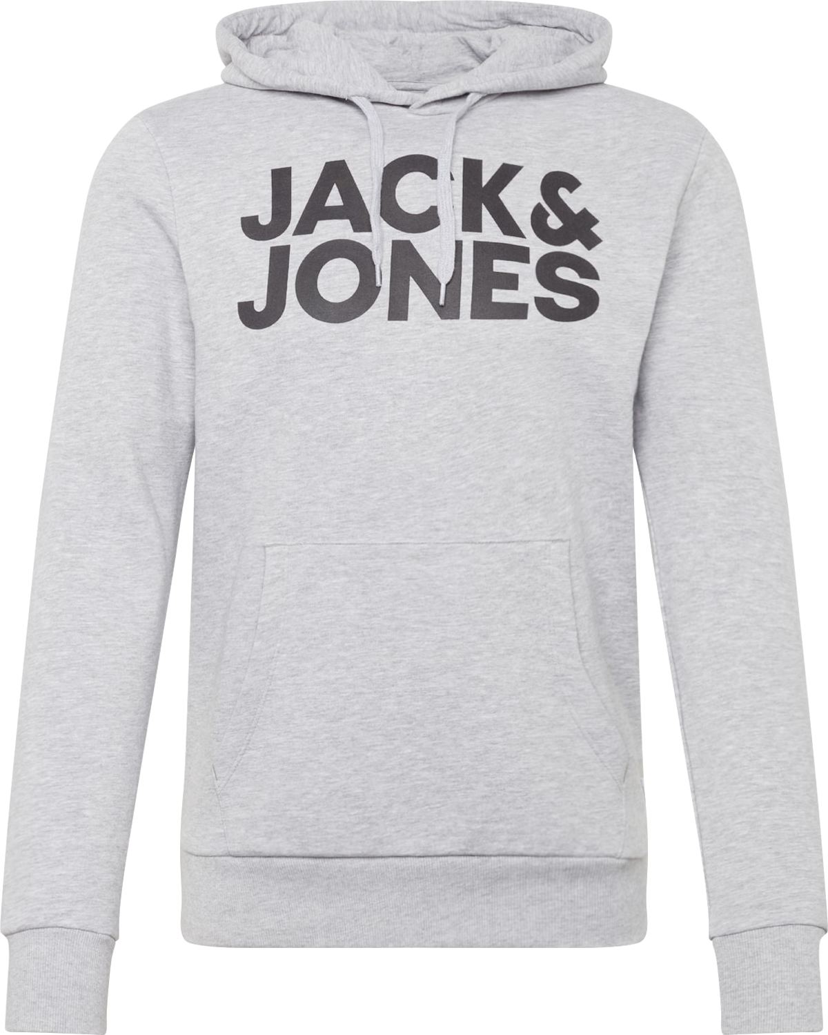 Mikina jack & jones světle šedá / černá