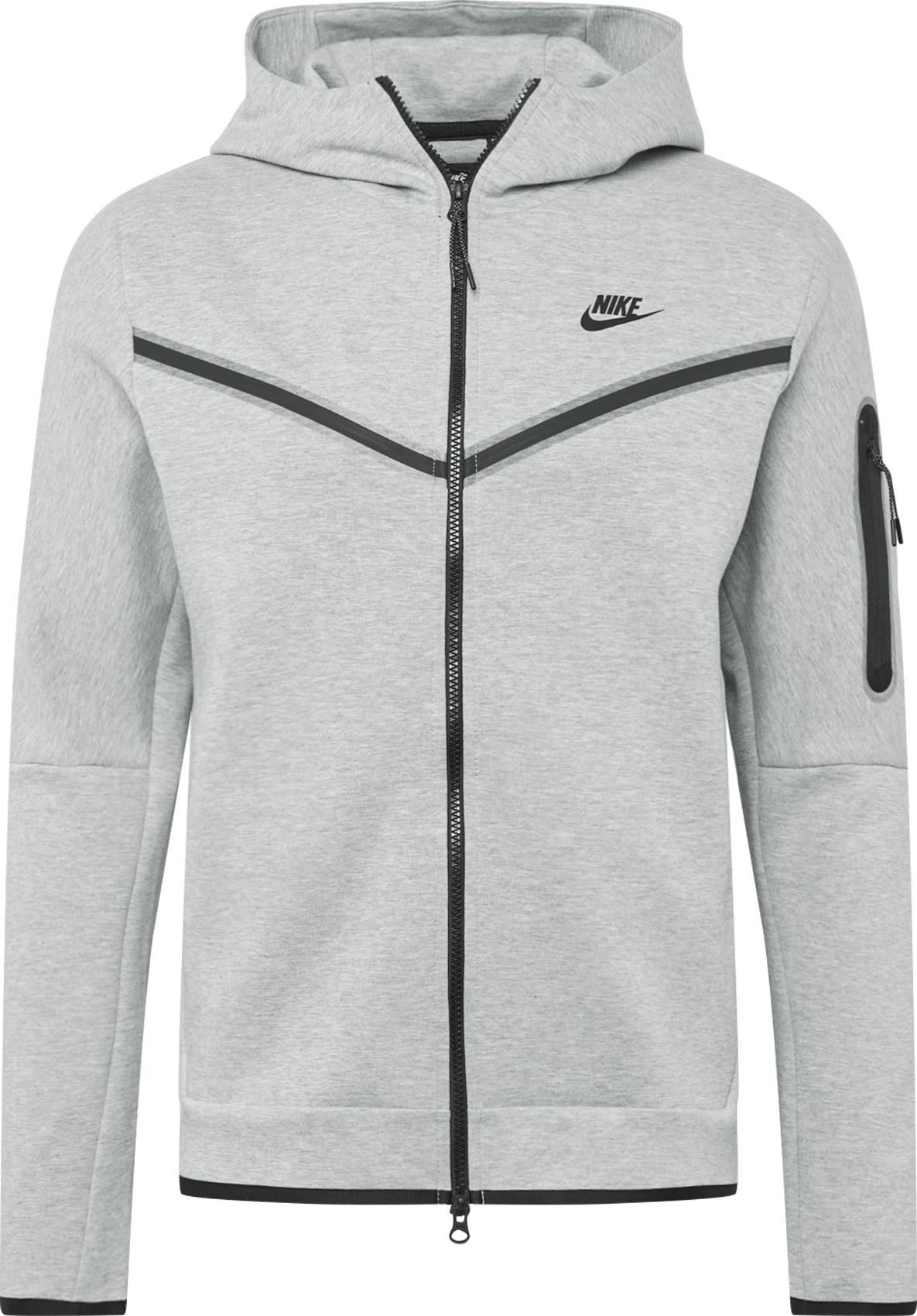 Mikina Nike Sportswear šedá / černá