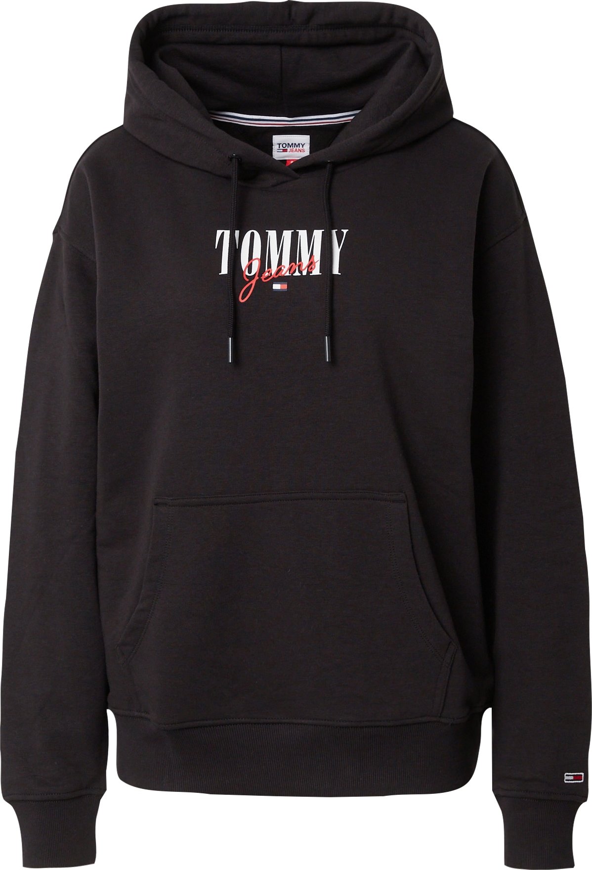 Mikina Tommy Jeans námořnická modř / světle červená / černá / offwhite