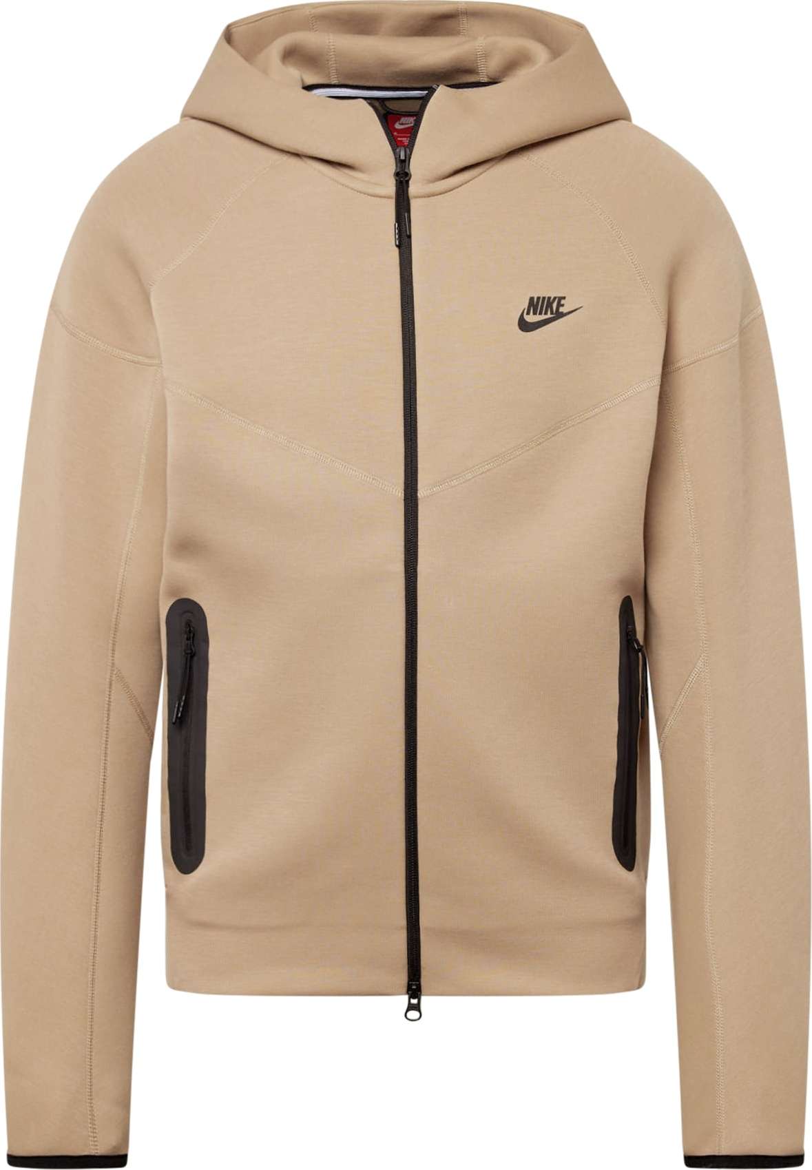 Mikina Nike Sportswear světle hnědá / černá