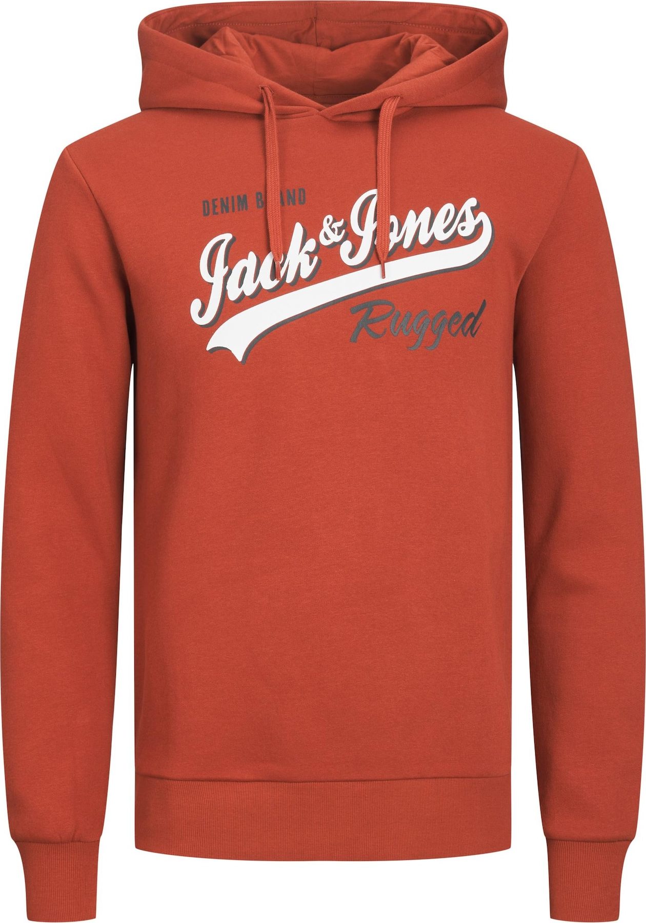 Mikina jack & jones rezavě červená / černá / bílá