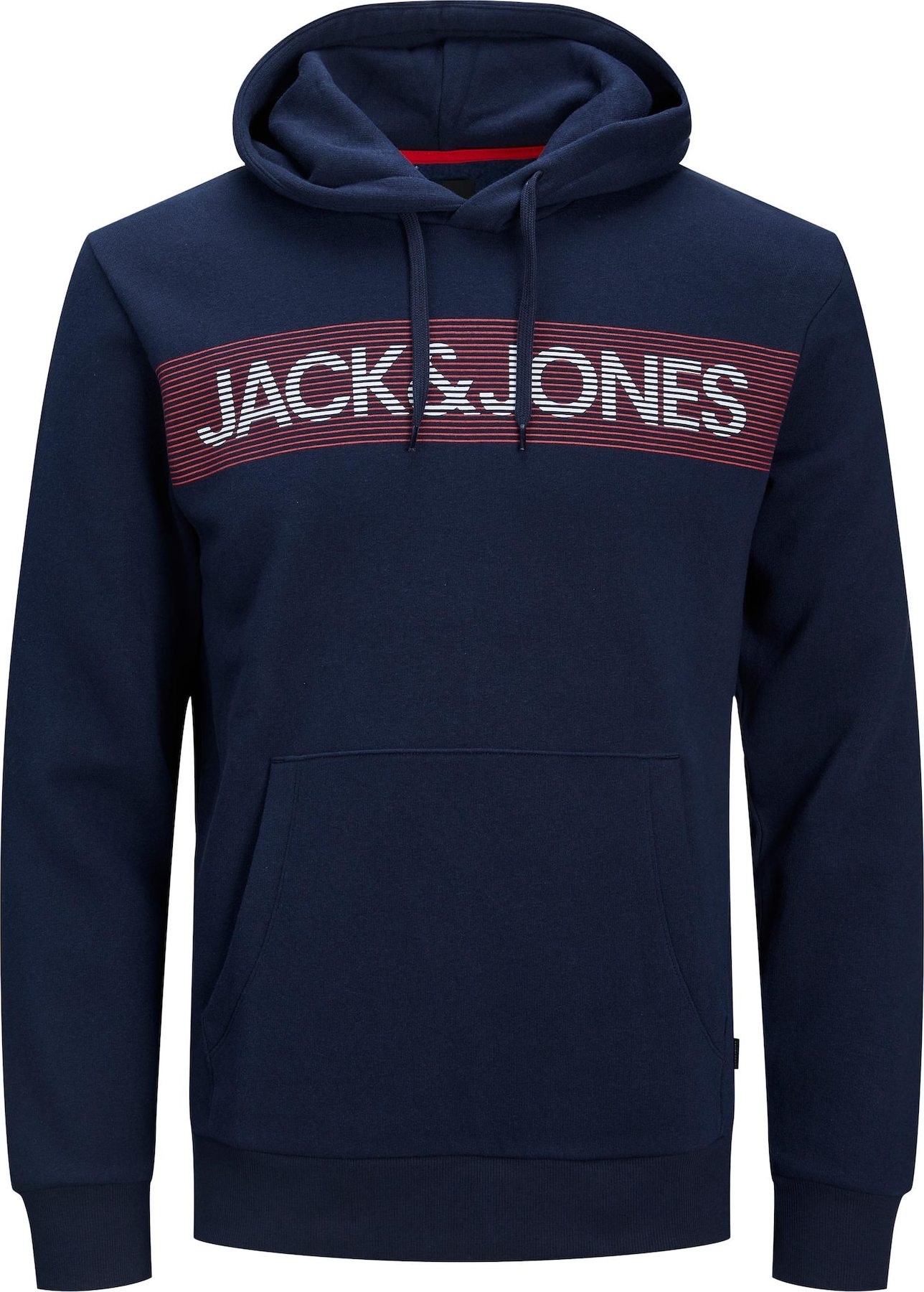 Mikina jack & jones námořnická modř / červená / bílá