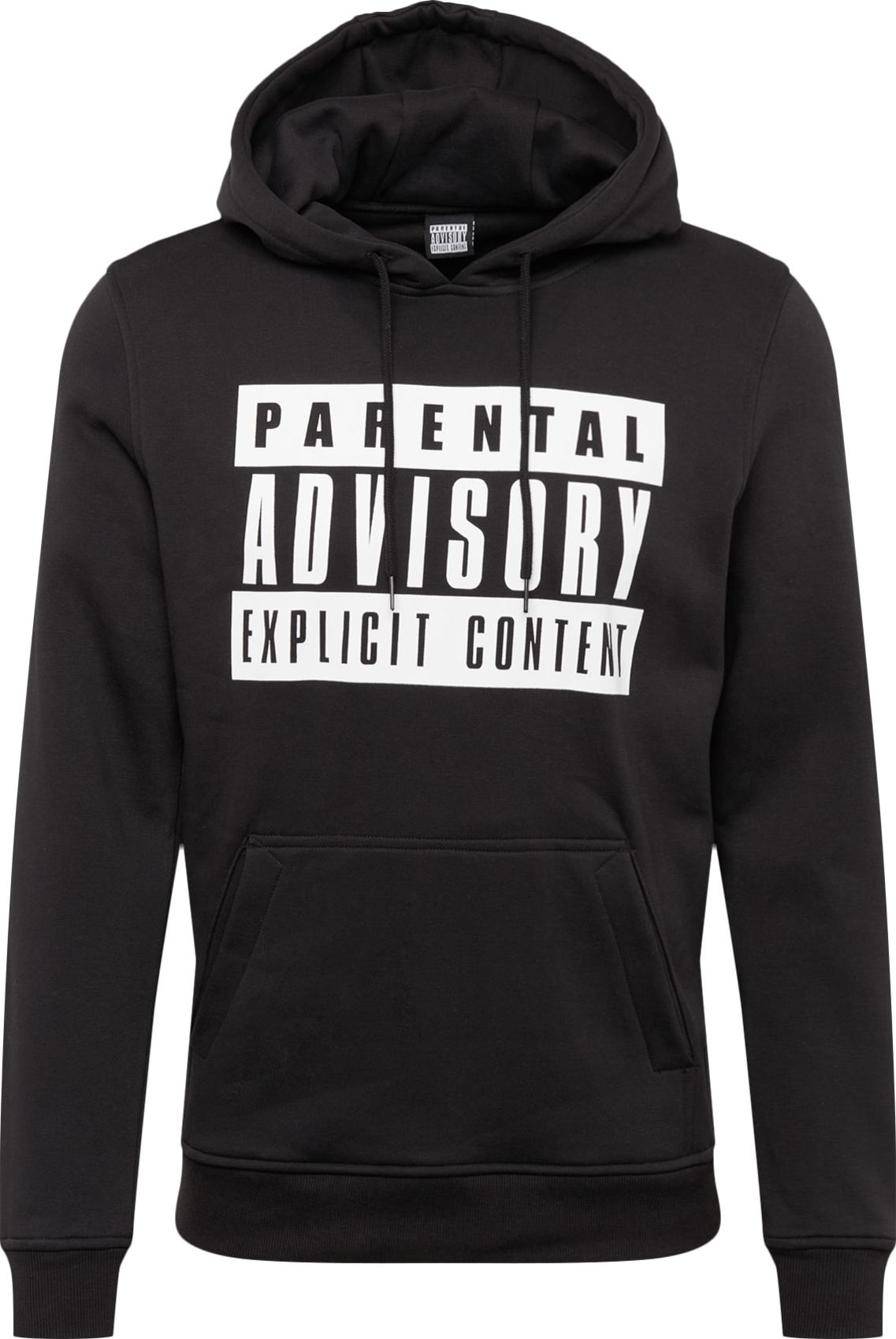 Mikina 'Parental Advisory' mister tee černá / bílá