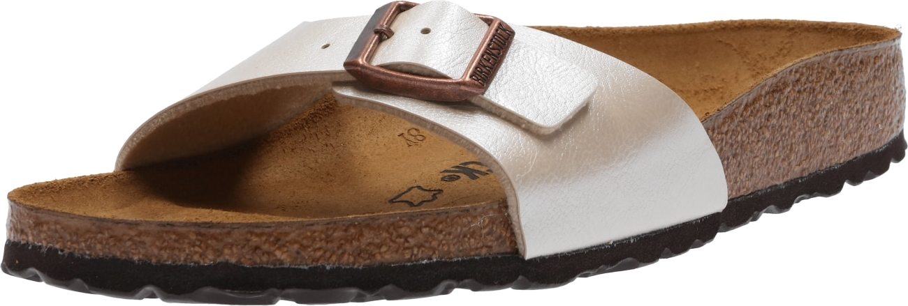 Pantofle 'Madrid' Birkenstock perlově bílá