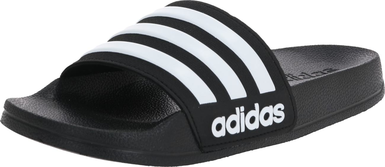 Plážová/koupací obuv 'Adilette Shower' ADIDAS SPORTSWEAR černá / bílá