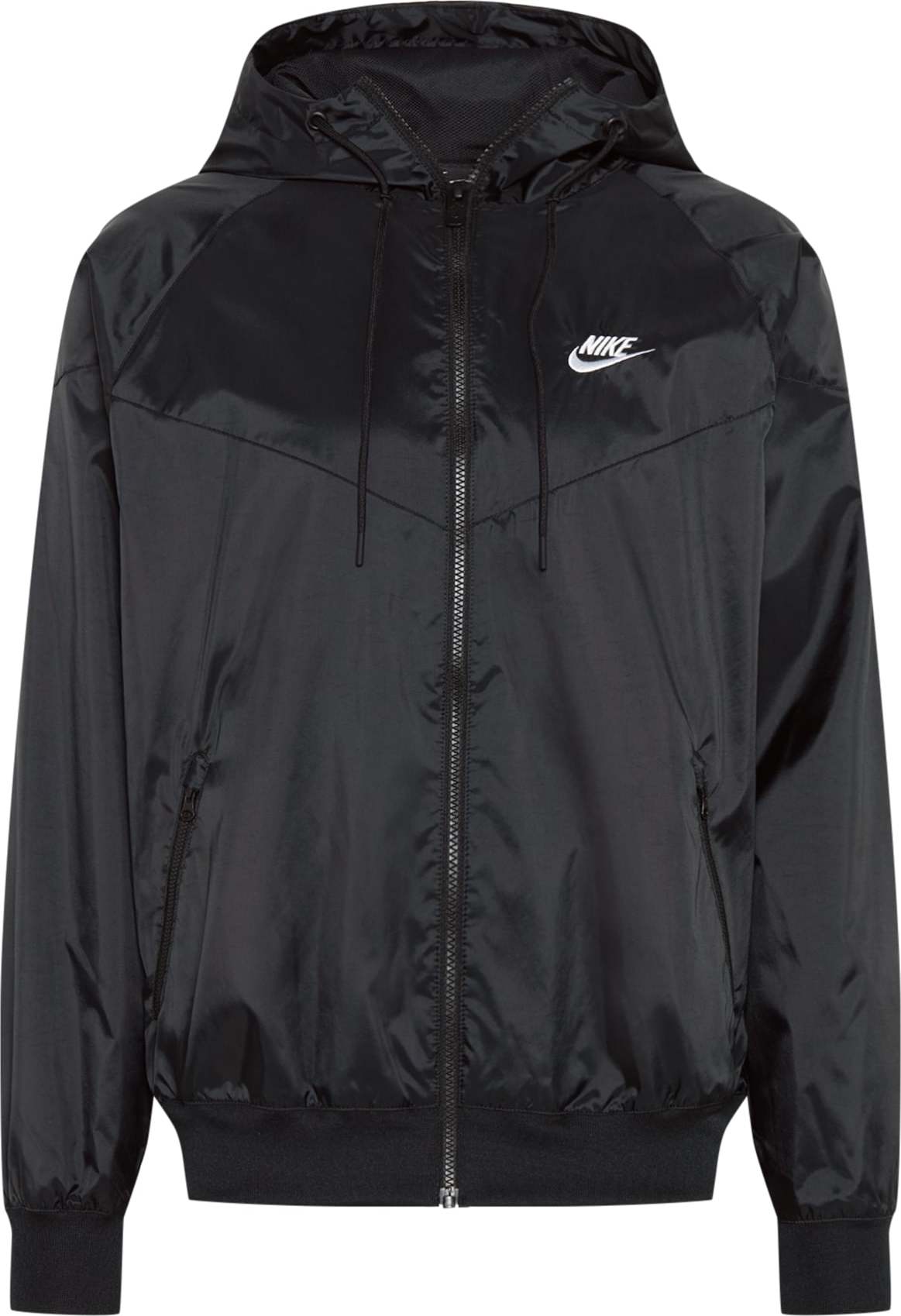 Přechodná bunda Nike Sportswear černá / bílá