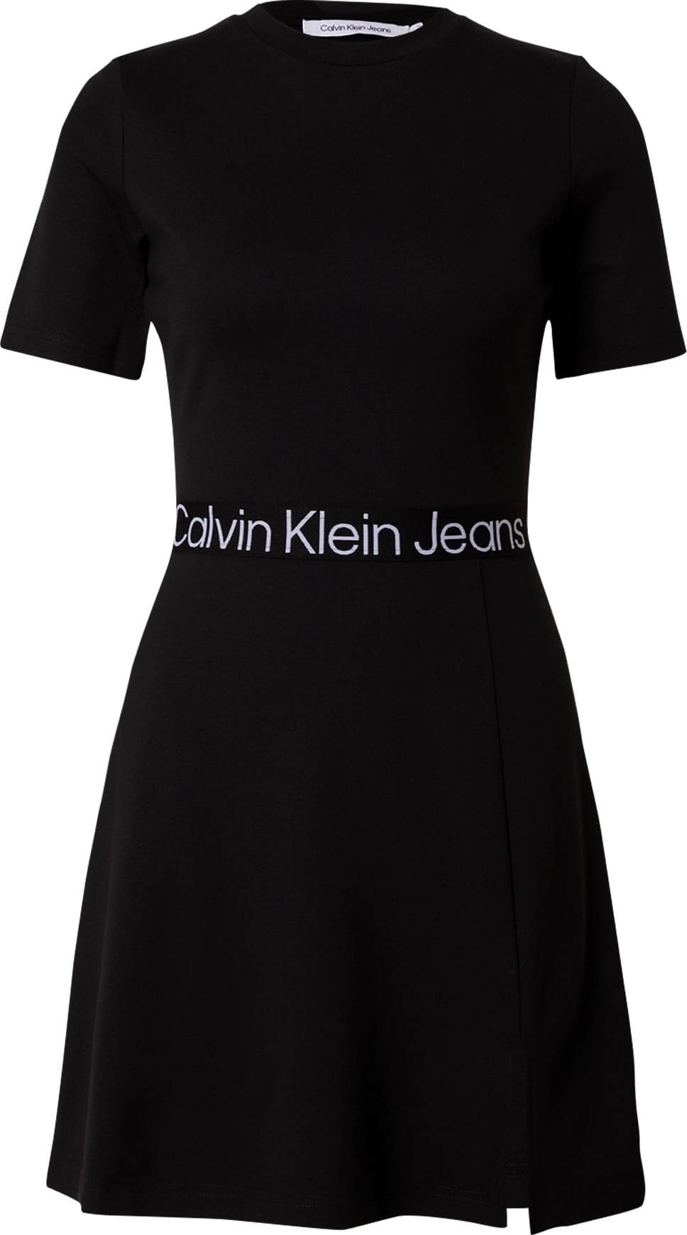 Šaty Calvin Klein Jeans černá / bílá