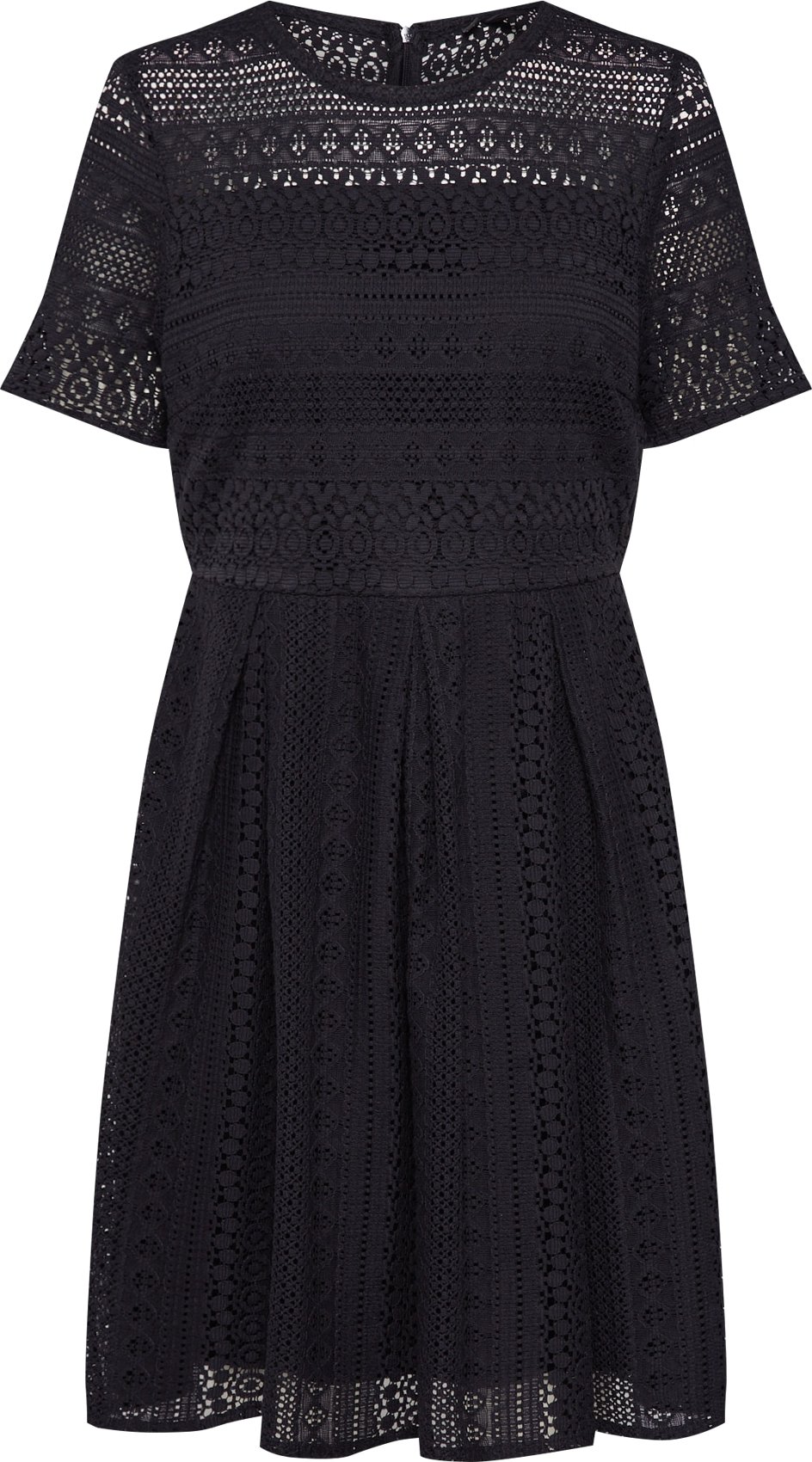 Šaty 'VMHONEY LACE PLEATED S/S DRESS EXP' Vero Moda černá