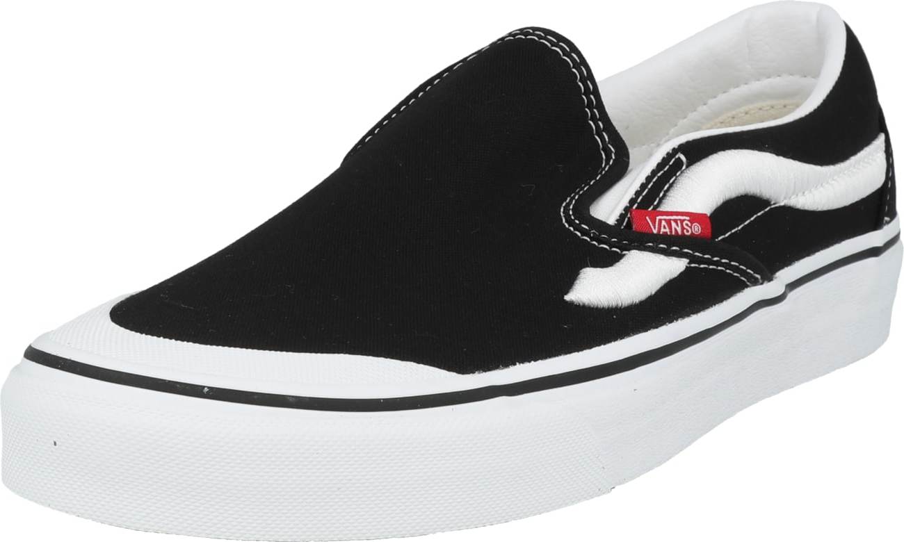 Slip on boty Vans jasně červená / černá / bílá