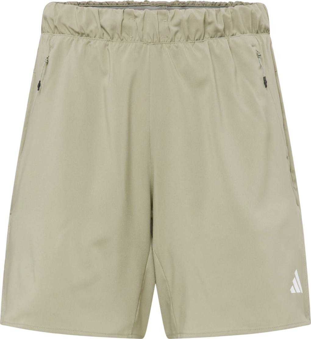 Sportovní kalhoty adidas performance khaki / limetková / bílá