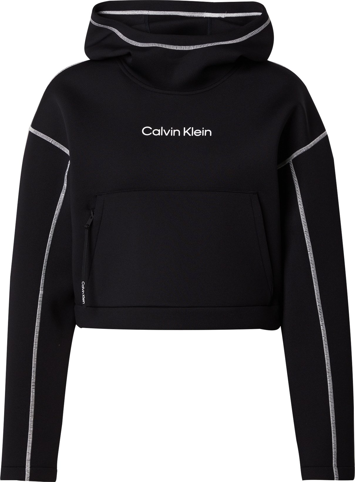 Sportovní mikina Calvin Klein Sport černá / bílá