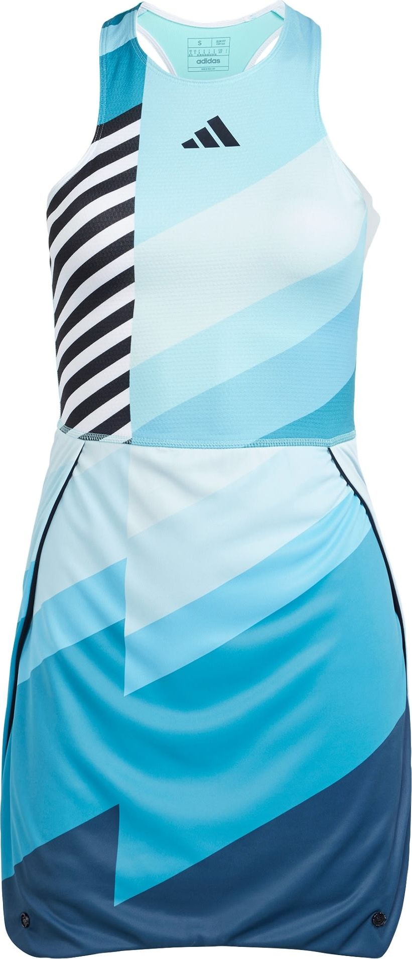 Sportovní šaty adidas performance tyrkysová / aqua modrá / tmavě modrá / černá