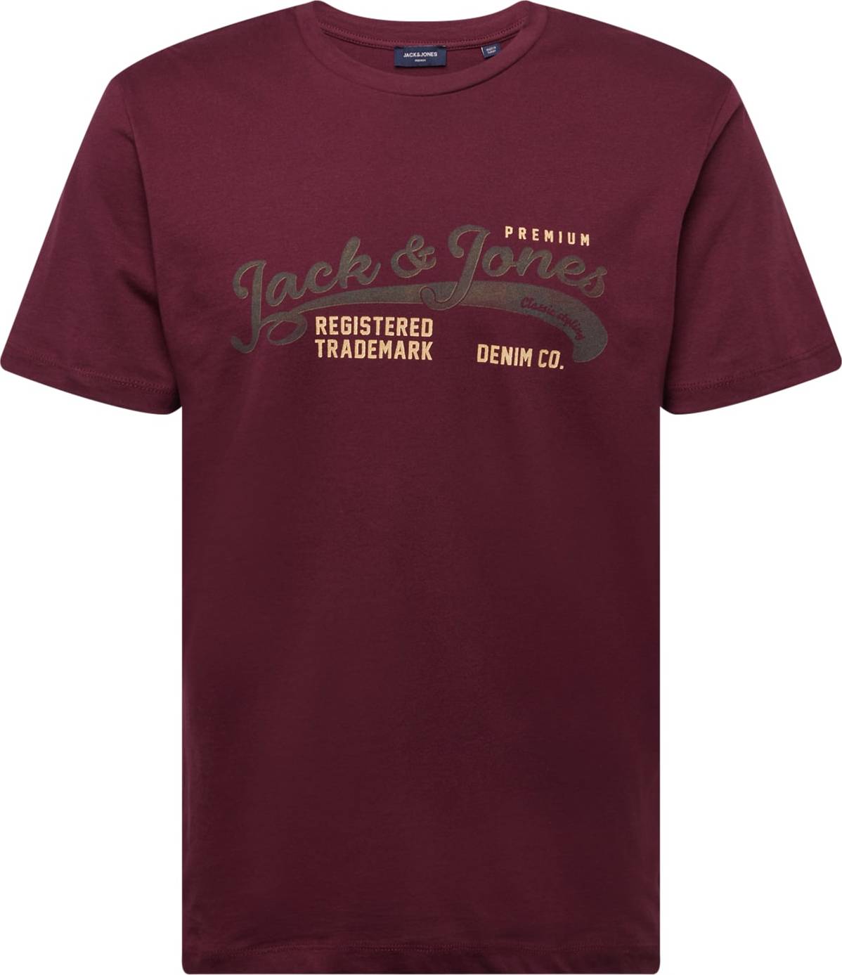 Tričko jack & jones vínově červená