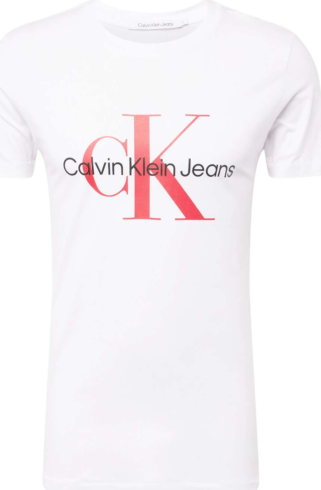 Tričko Calvin Klein Jeans červená / černá / offwhite