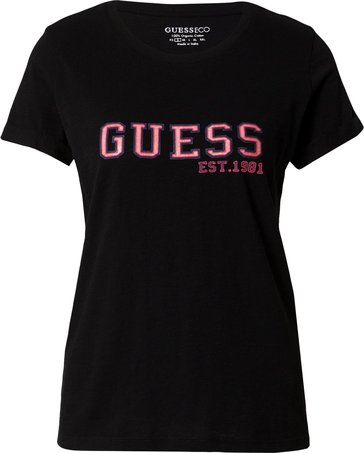 Tričko Guess pink / černá