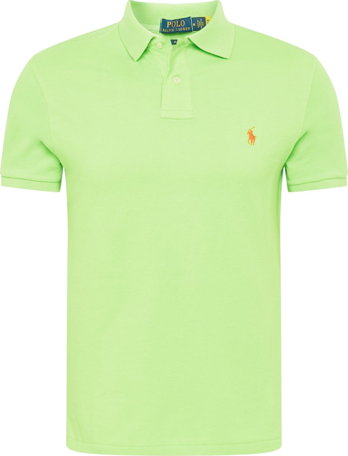 Tričko Polo Ralph Lauren světle zelená / oranžově červená