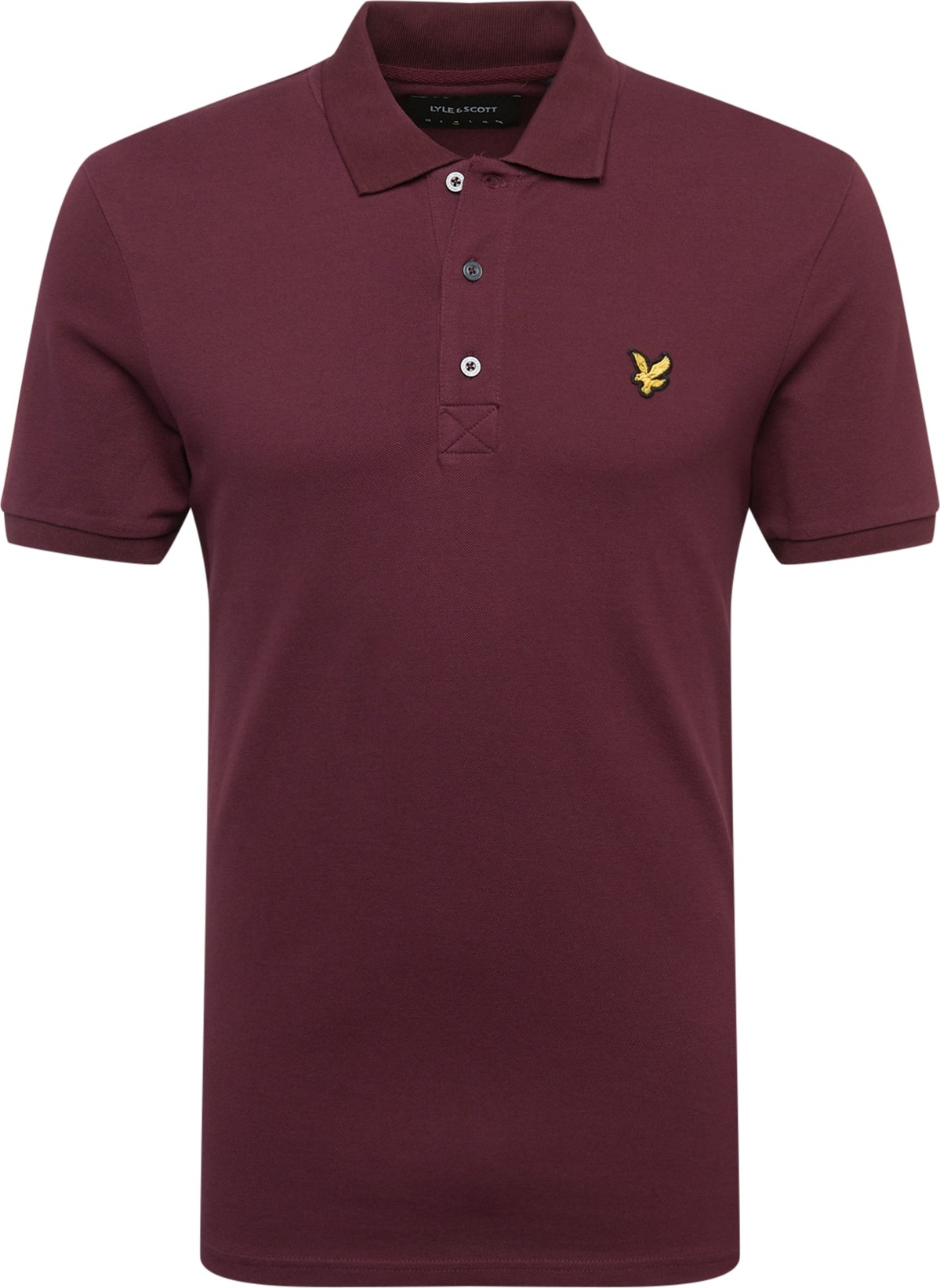 Tričko Lyle & Scott žlutá / burgundská červeň