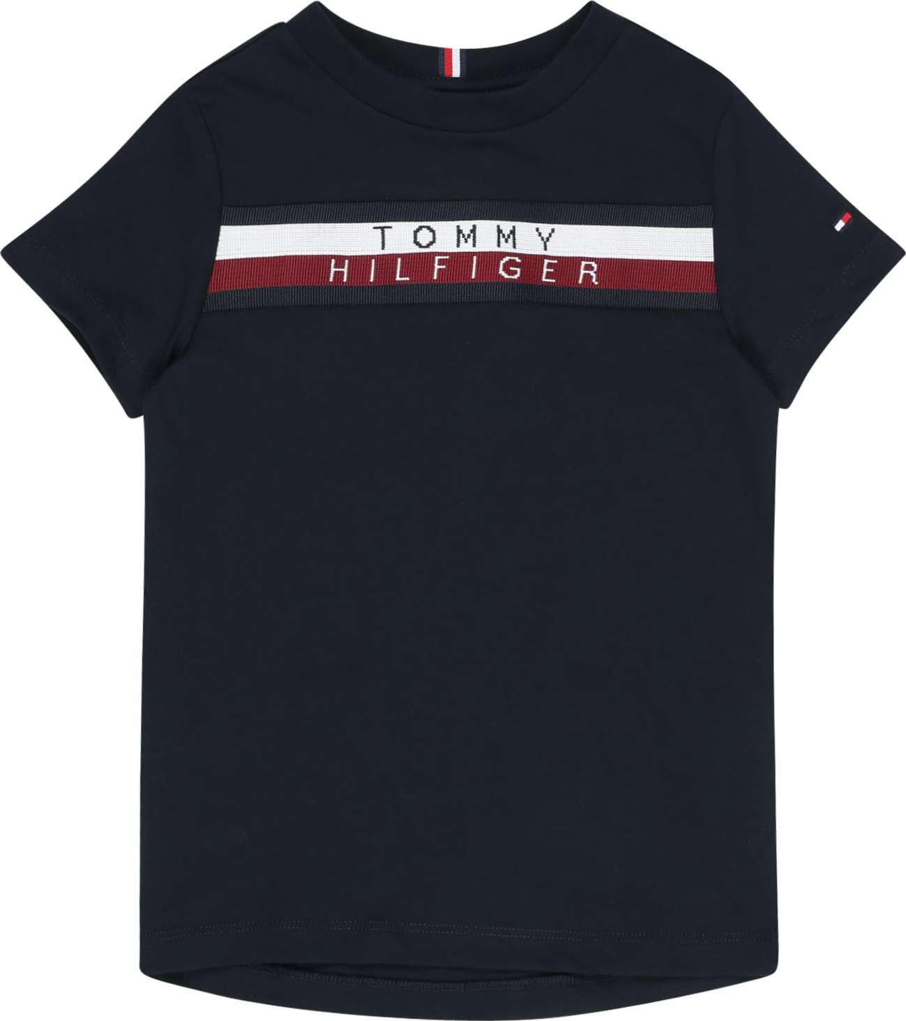 Tričko Tommy Hilfiger noční modrá / bordó / bílá