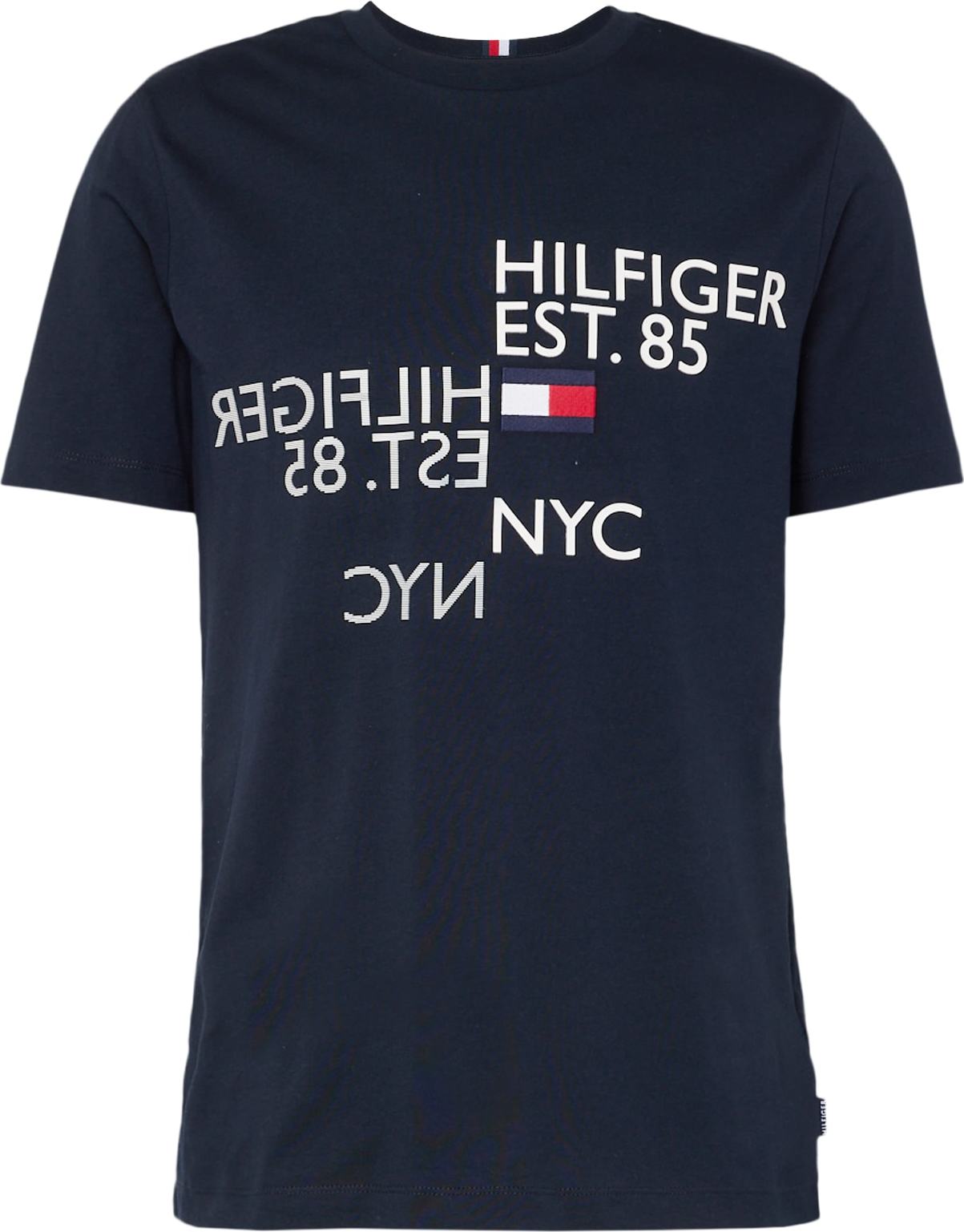 Tričko Tommy Hilfiger námořnická modř / jasně červená / bílá