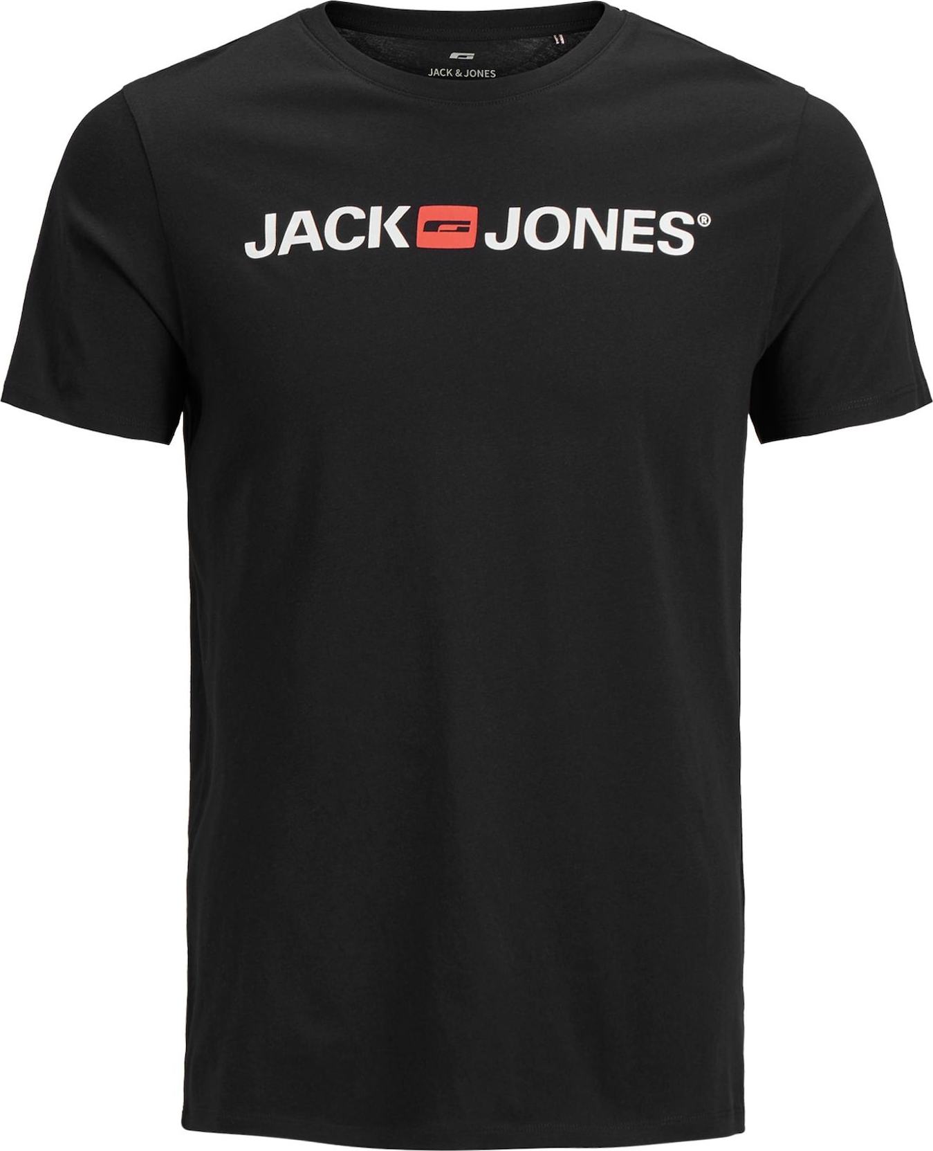 Tričko Jack & Jones Plus světle červená / černá / bílá