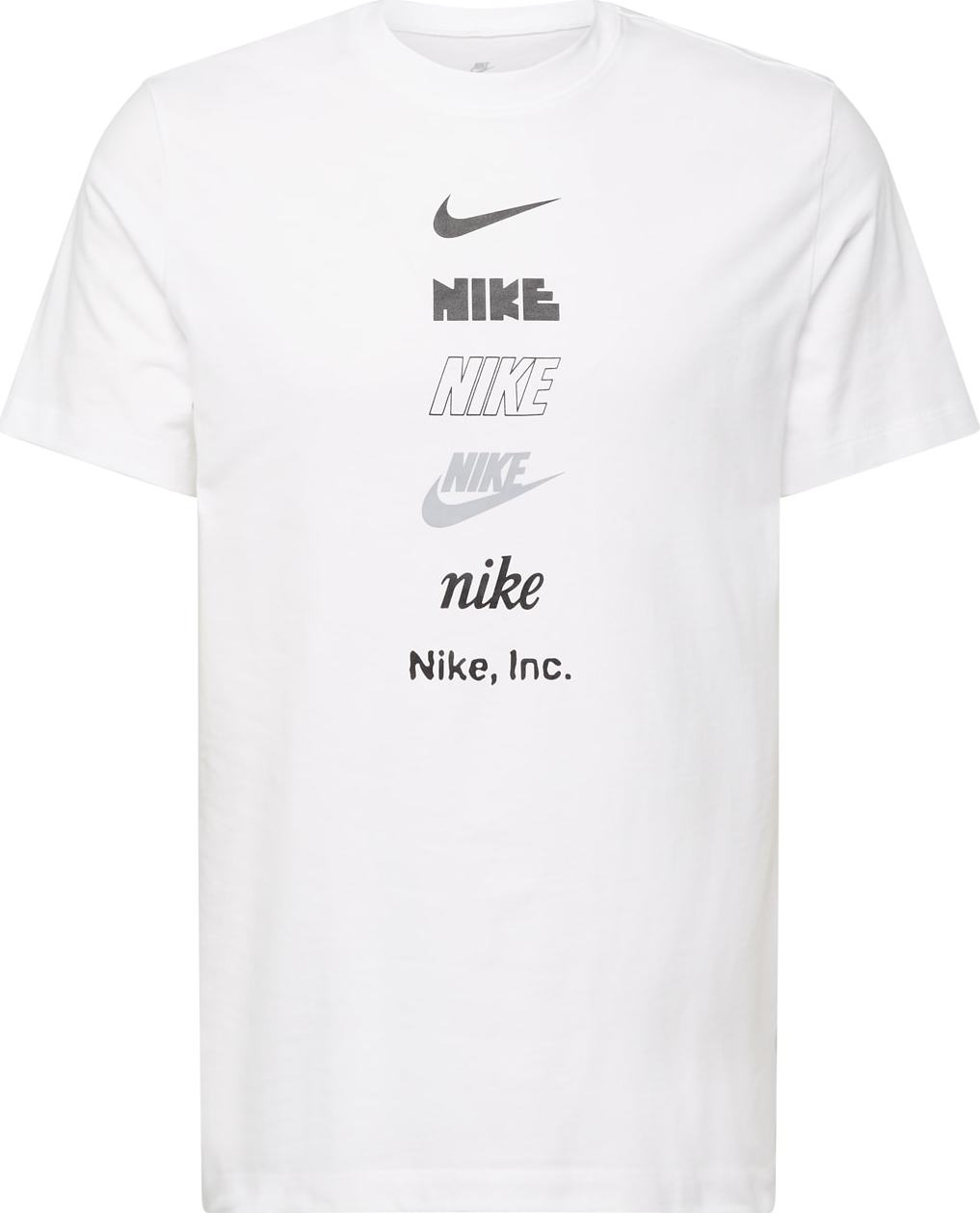 Tričko Nike Sportswear šedá / černá / bílá