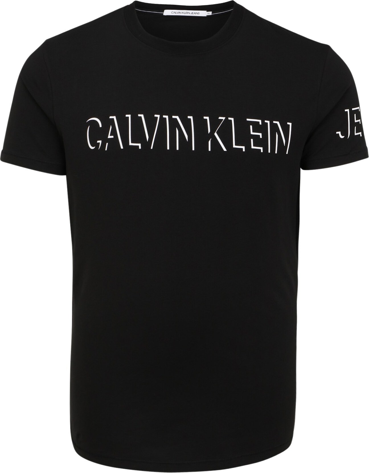 Tričko Calvin Klein Jeans Plus černá / bílá