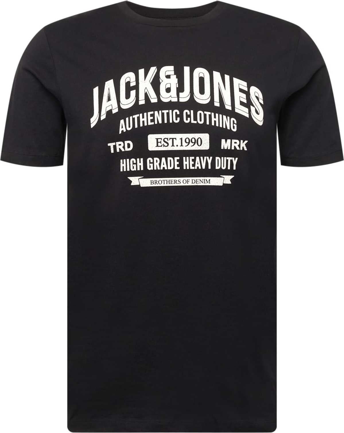 Tričko jack & jones černá / bílá