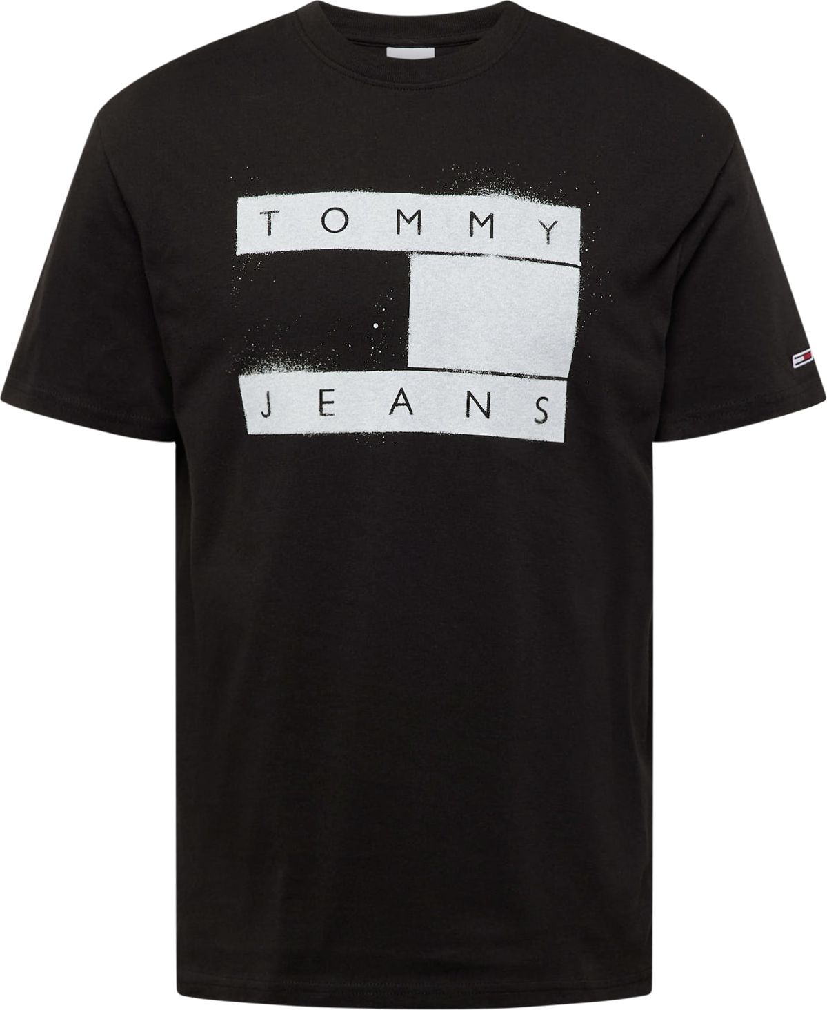 Tričko Tommy Jeans černá / bílá