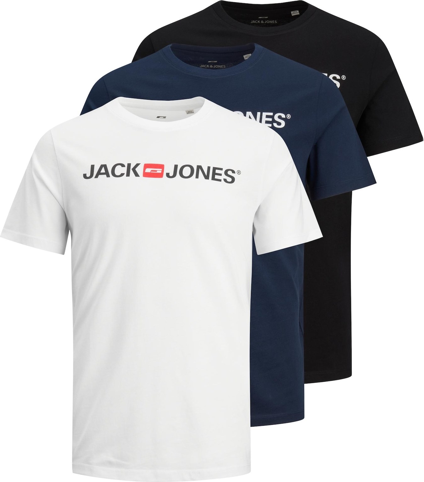 Tričko jack & jones námořnická modř / červená / černá / bílá