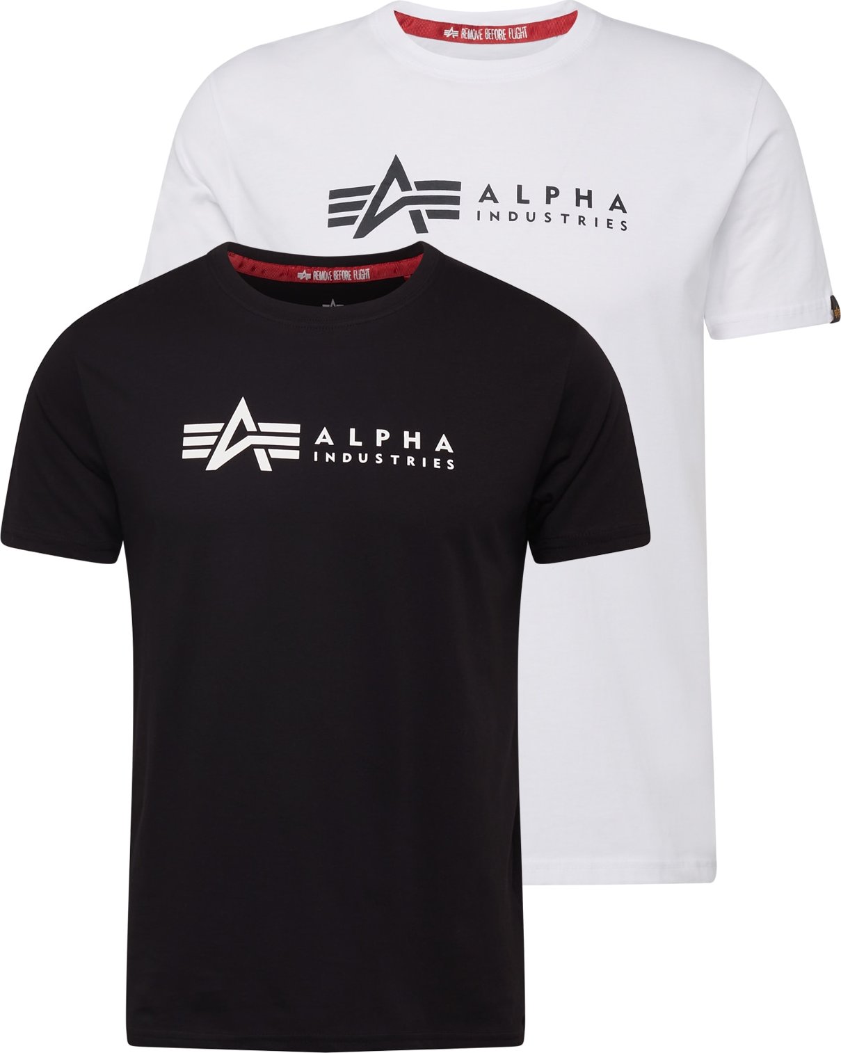 Tričko alpha industries černá / bílá