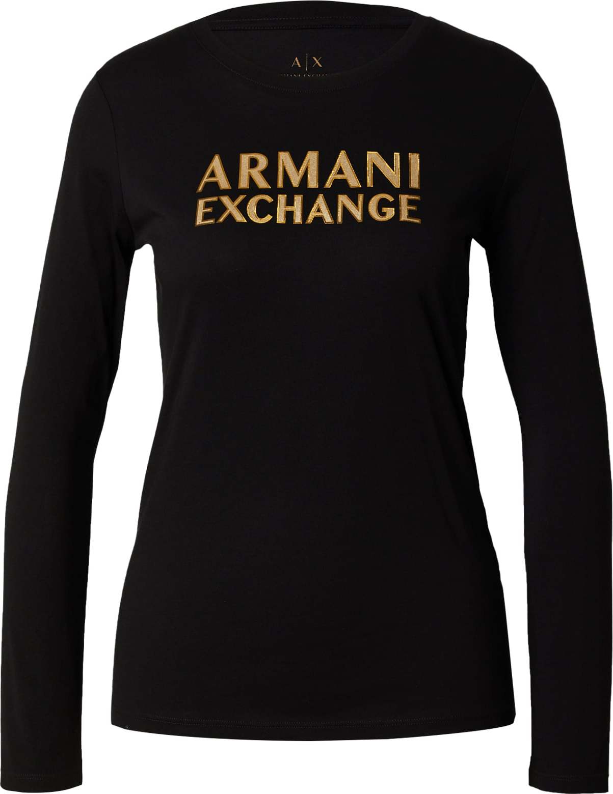 Tričko Armani Exchange zlatá / černá